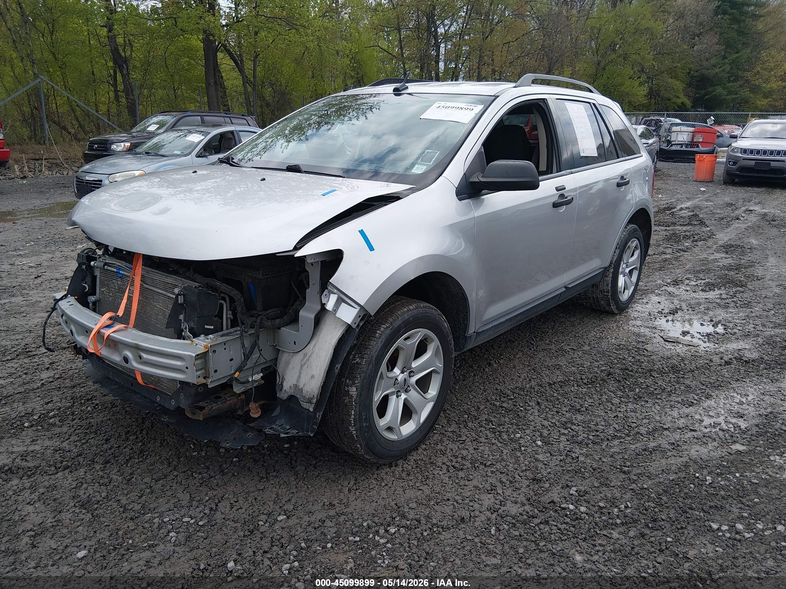 2014 Ford Edge Se Silver vin: 2FMDK4GC0EBB23866