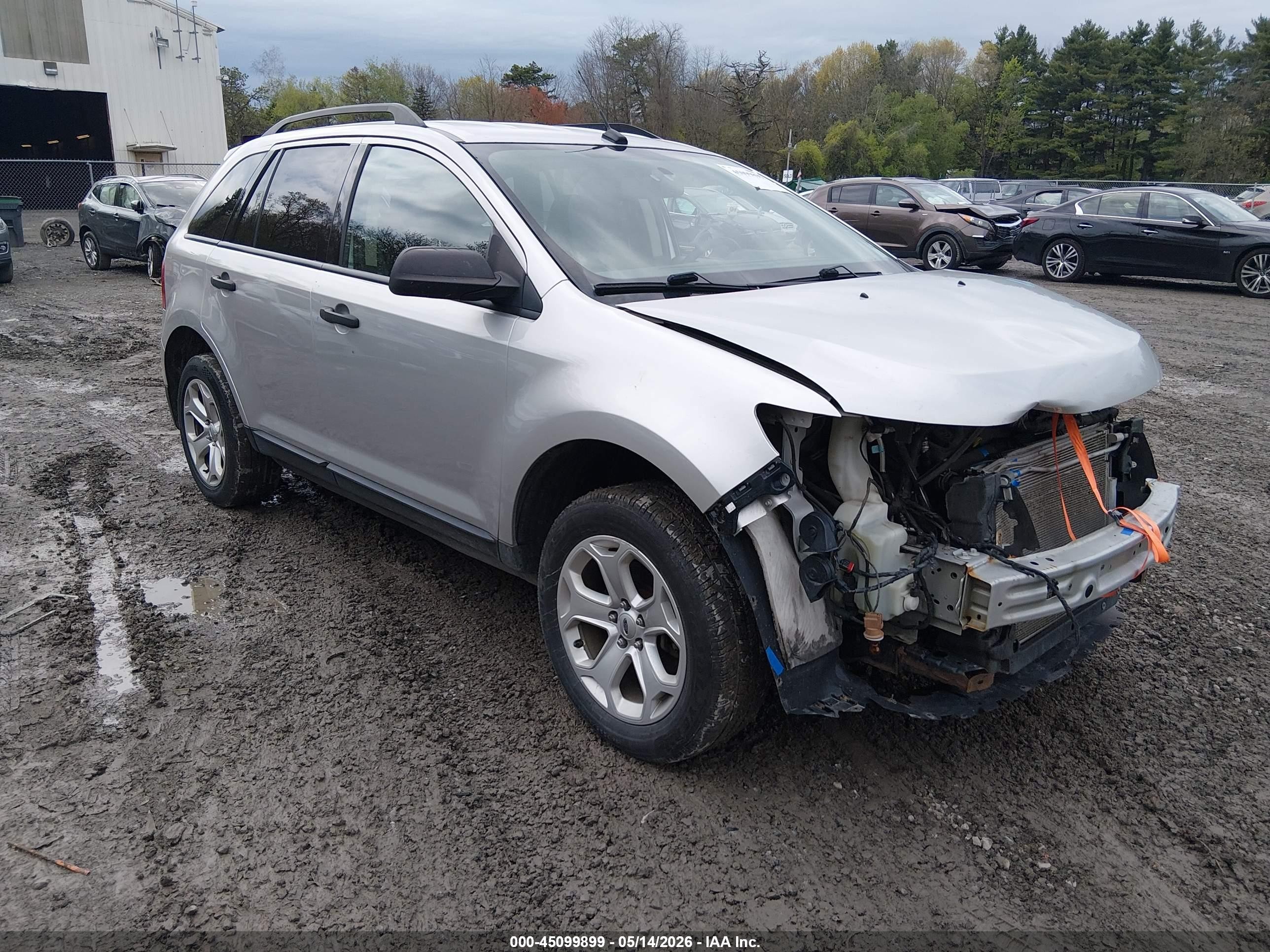 2014 Ford Edge Se Silver vin: 2FMDK4GC0EBB23866