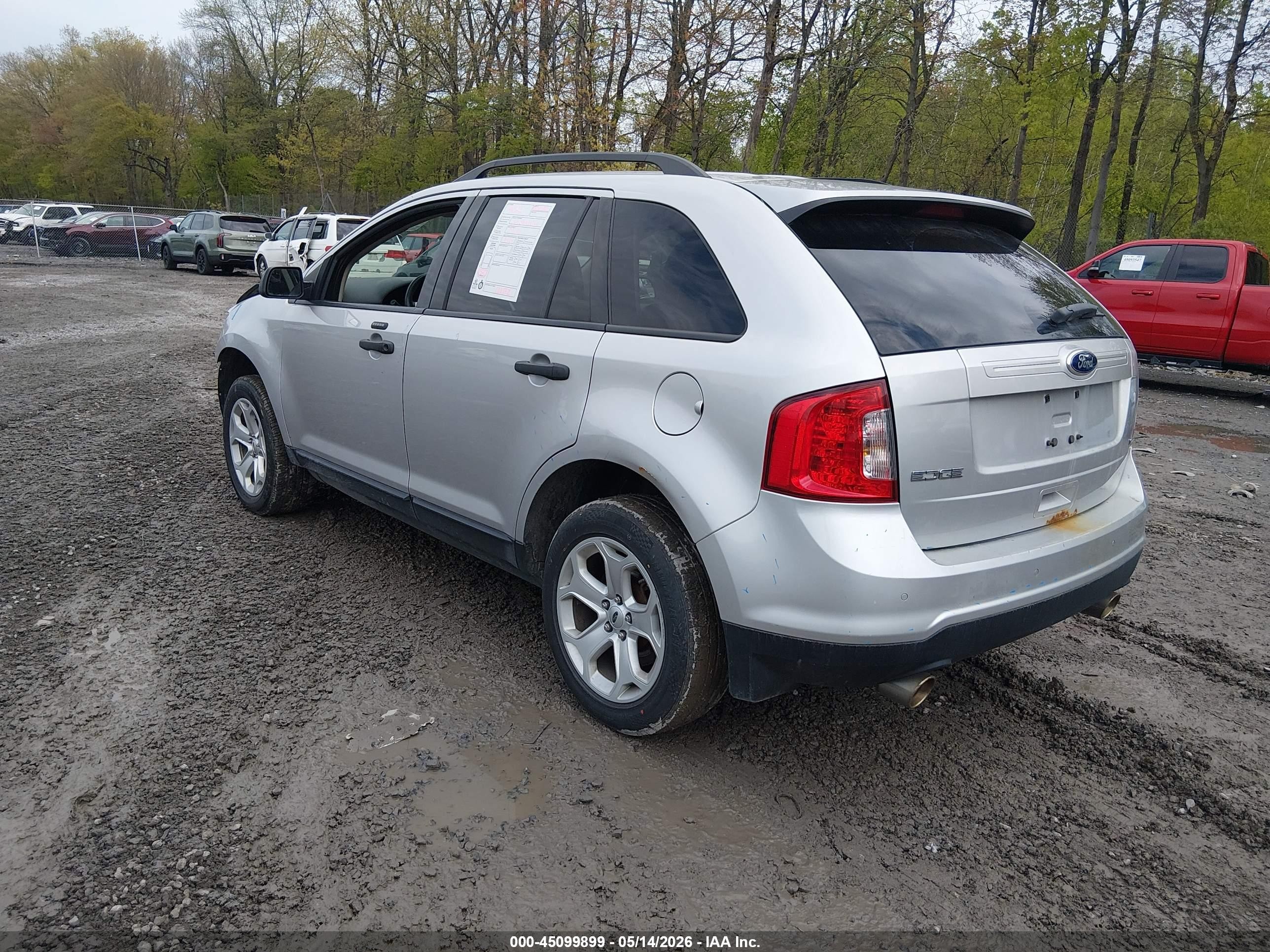 2014 Ford Edge Se Silver vin: 2FMDK4GC0EBB23866