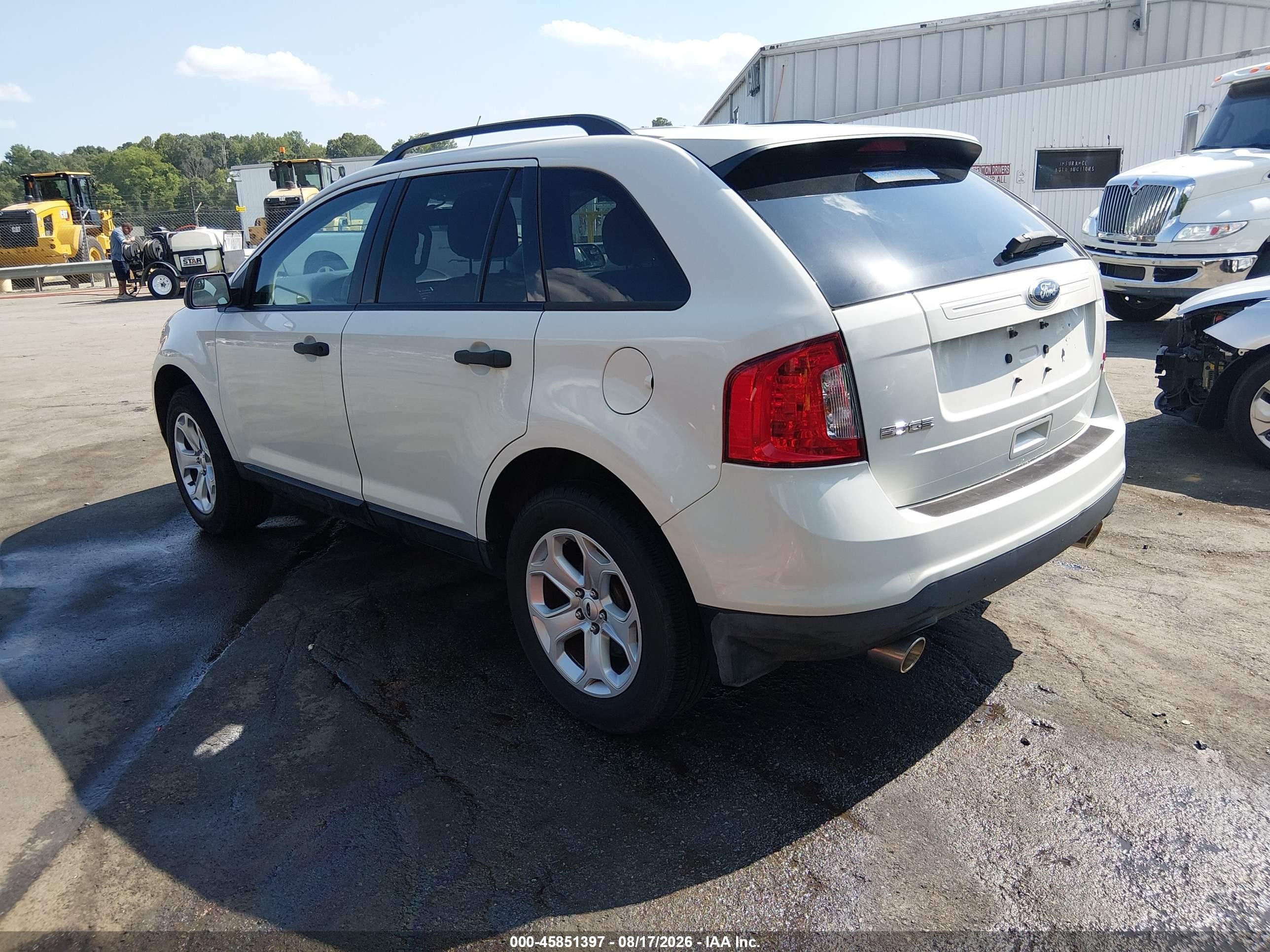 2013 Ford Edge Se White vin: 2FMDK4GC1DBC41777