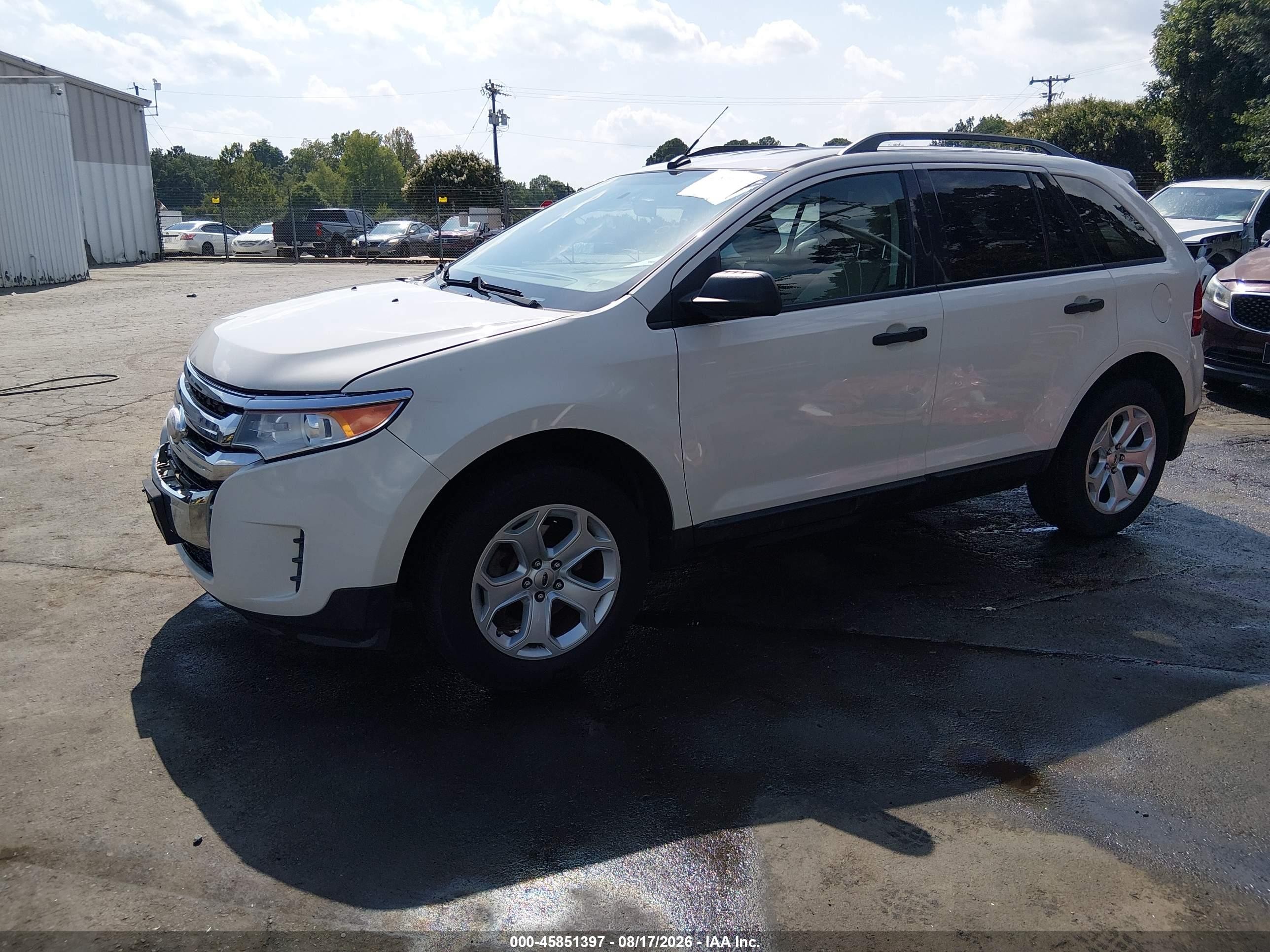 2013 Ford Edge Se White vin: 2FMDK4GC1DBC41777