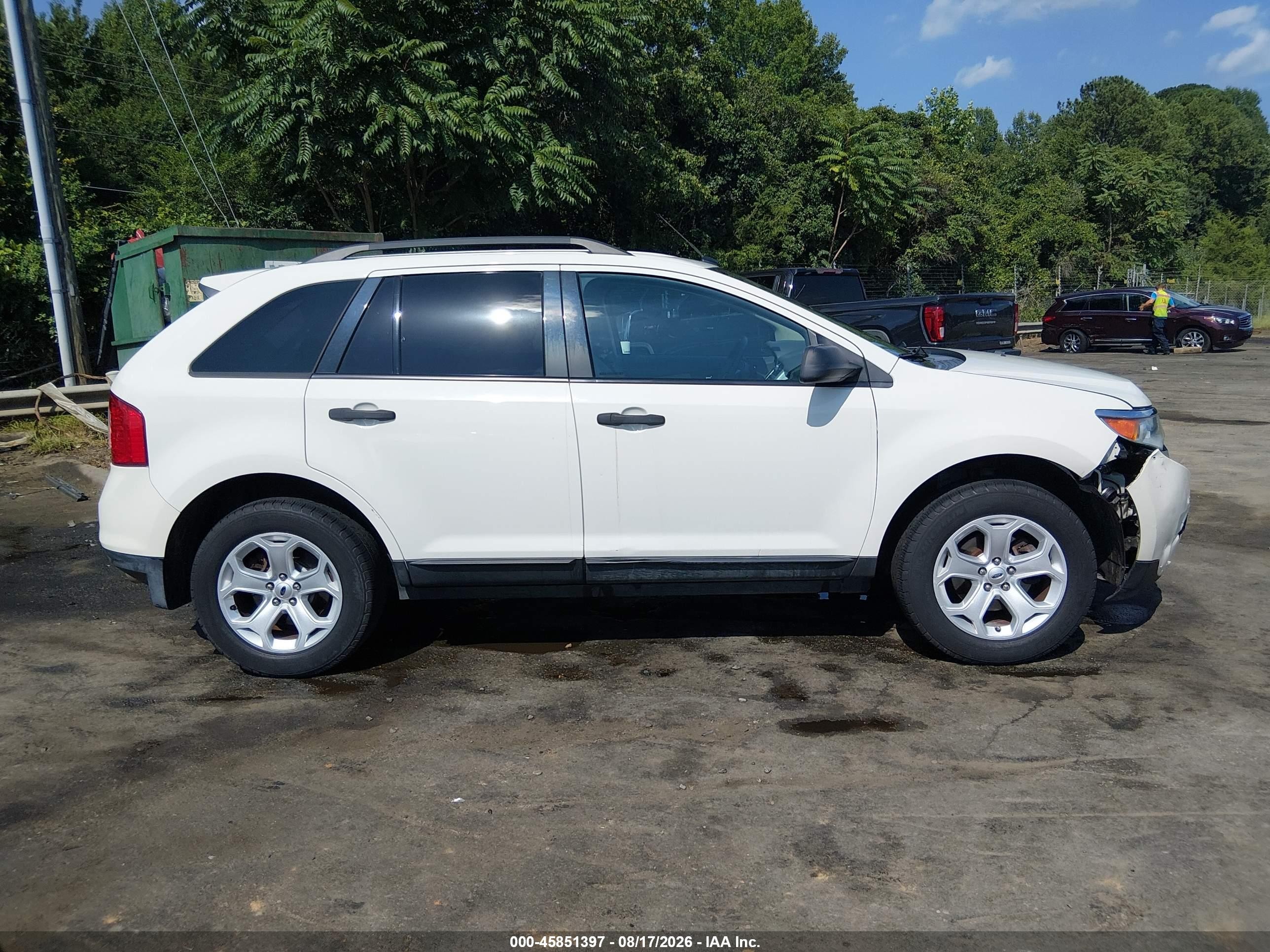 2013 Ford Edge Se White vin: 2FMDK4GC1DBC41777