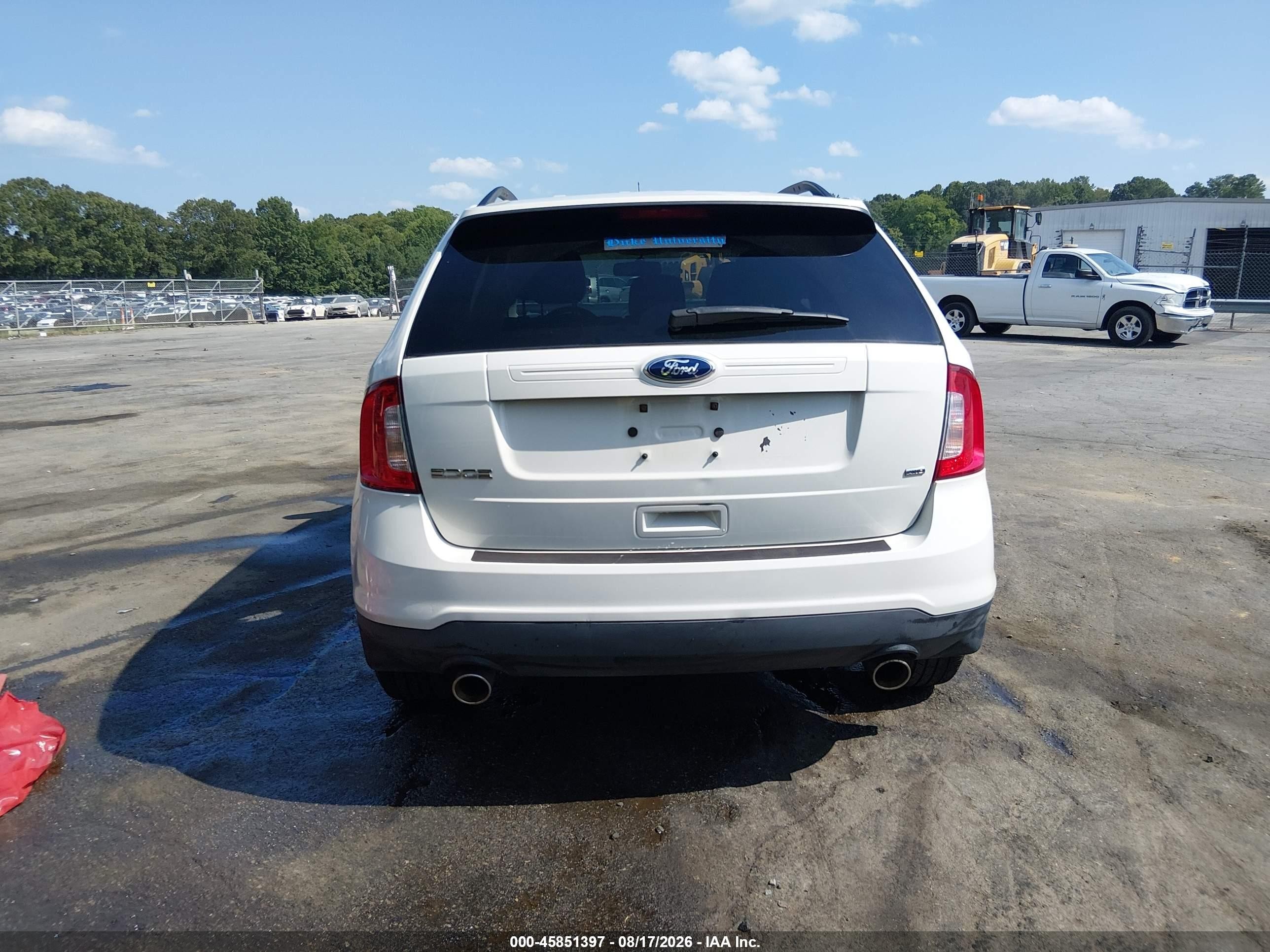 2013 Ford Edge Se White vin: 2FMDK4GC1DBC41777