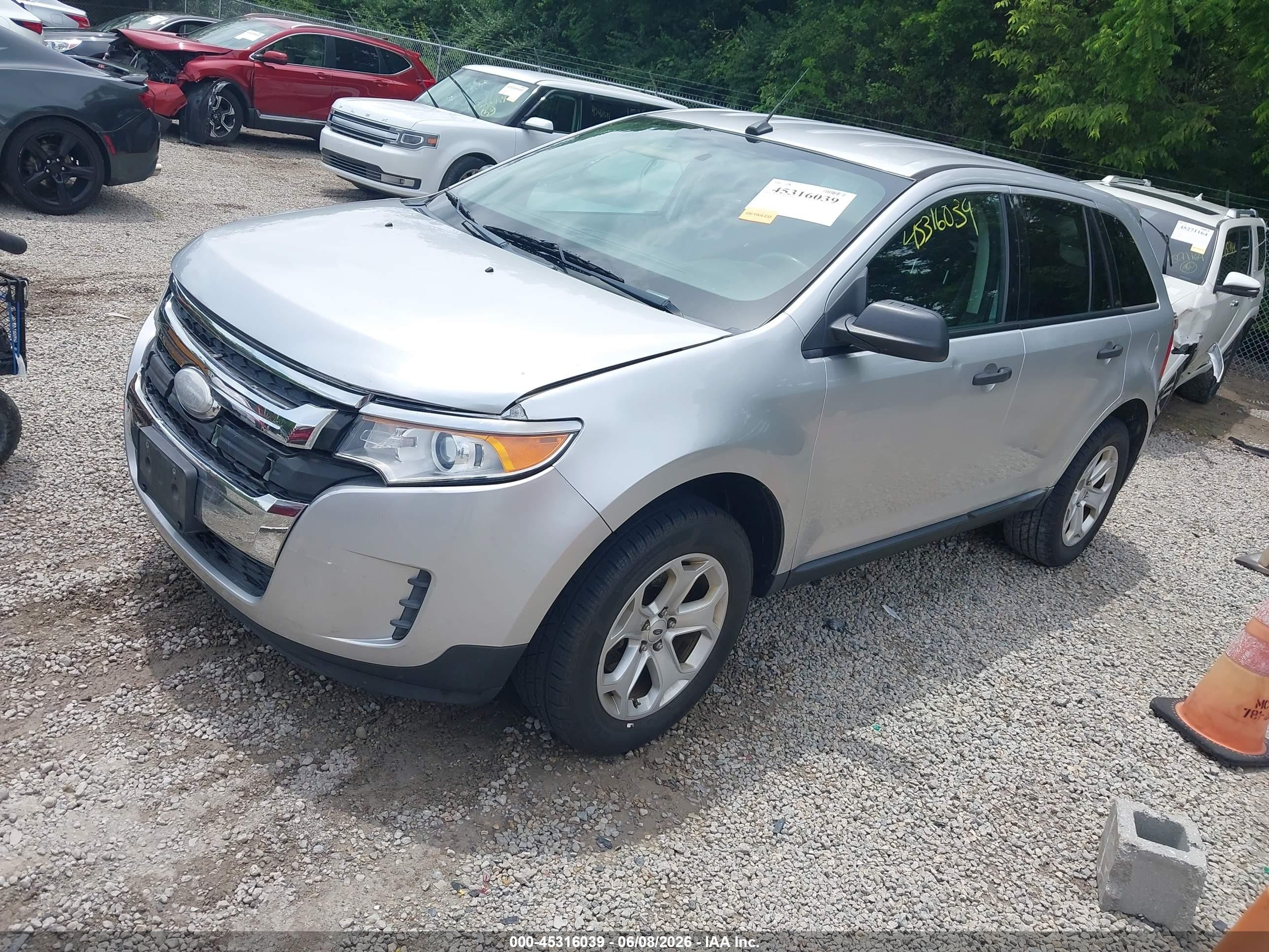 2013 Ford Edge Se Silver vin: 2FMDK4GC2DBE31894