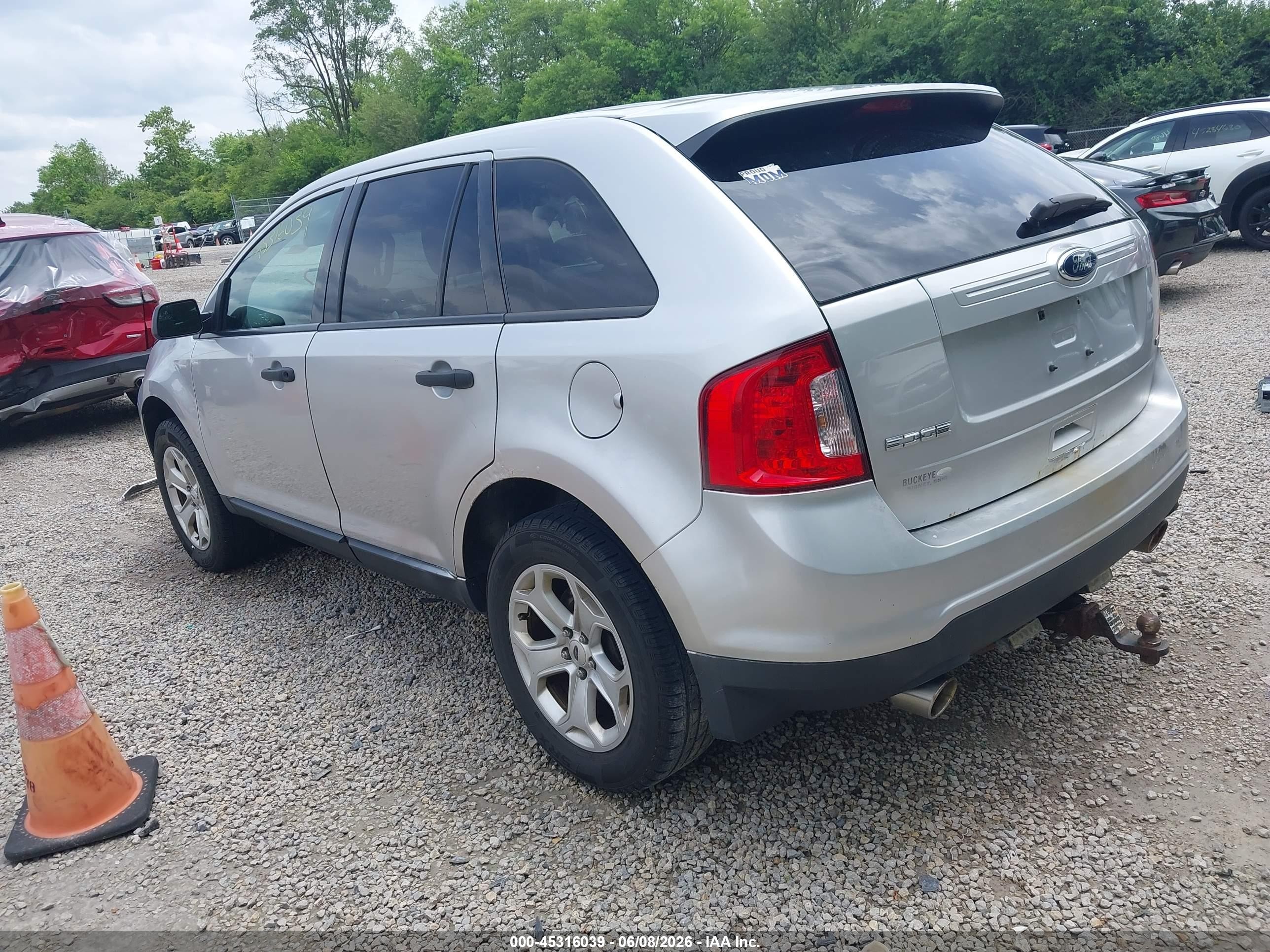 2013 Ford Edge Se Silver vin: 2FMDK4GC2DBE31894