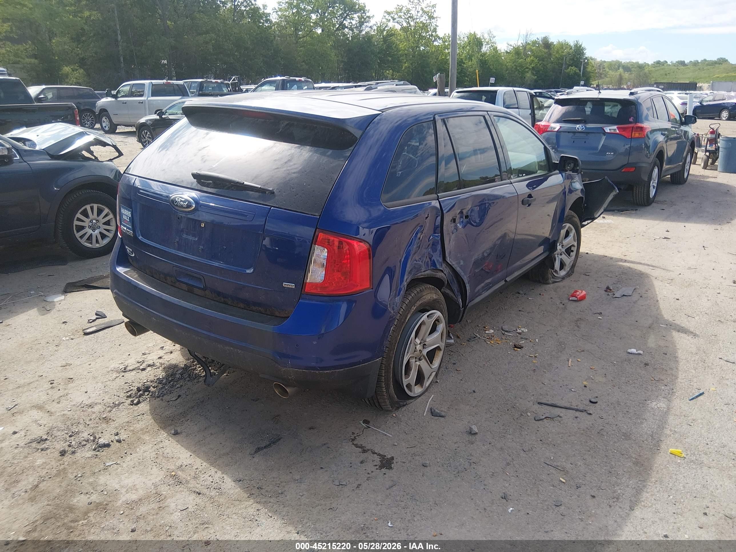 2014 Ford Edge Se Blue vin: 2FMDK4GC2EBA19086