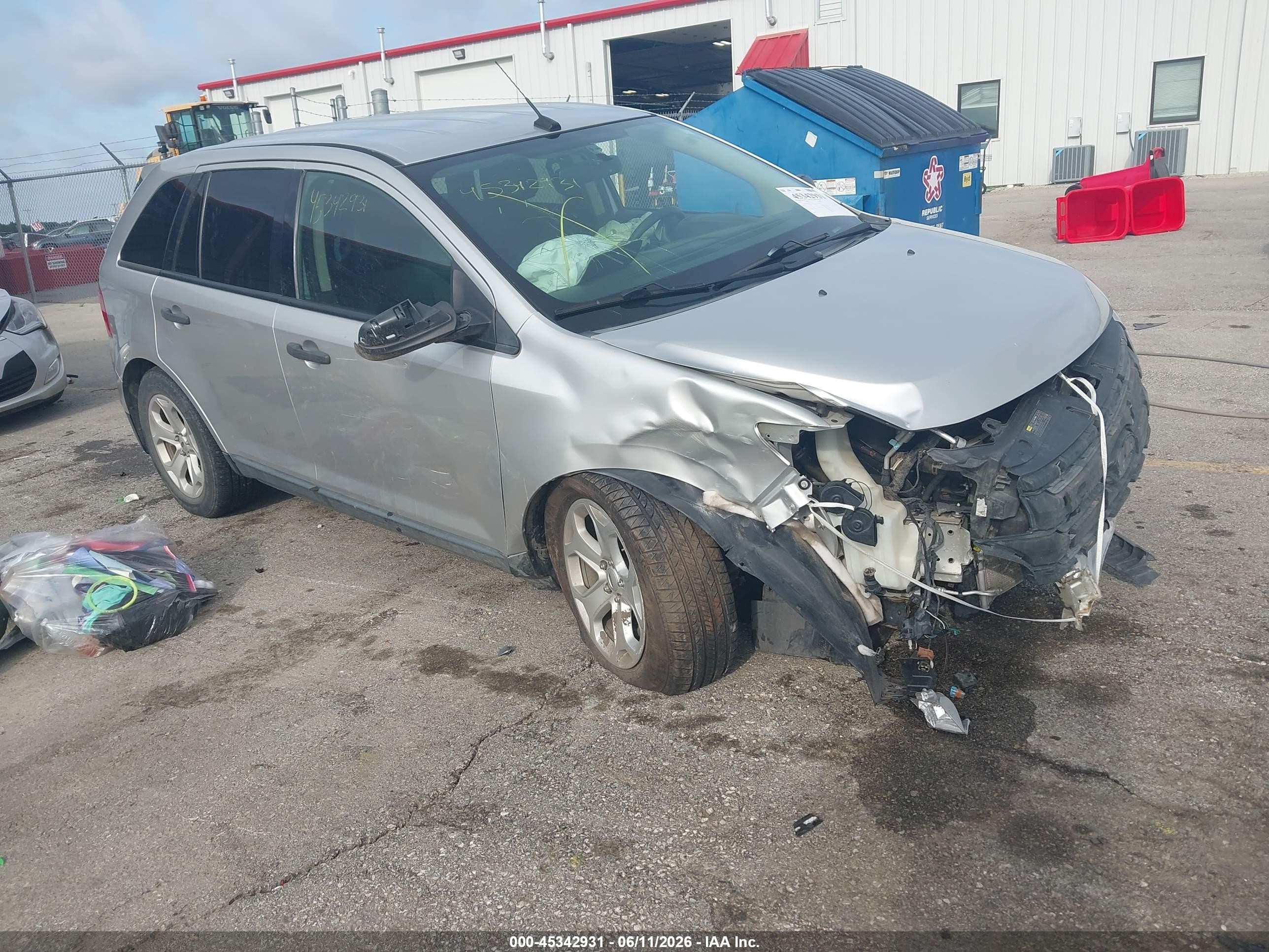 2014 Ford Edge Se Silver vin: 2FMDK4GC2EBA75352