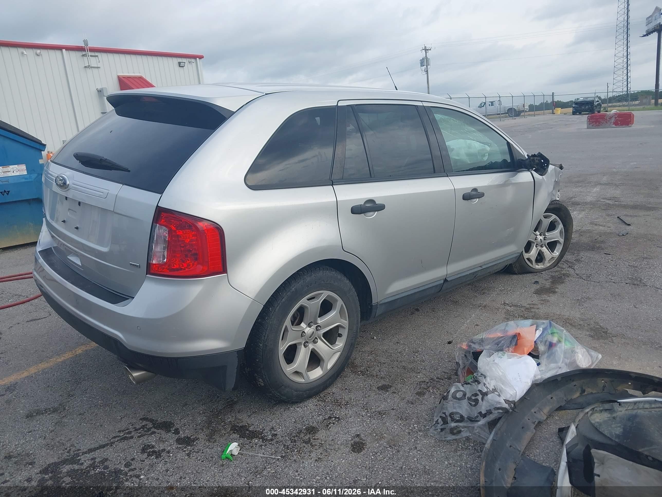 2014 Ford Edge Se Silver vin: 2FMDK4GC2EBA75352