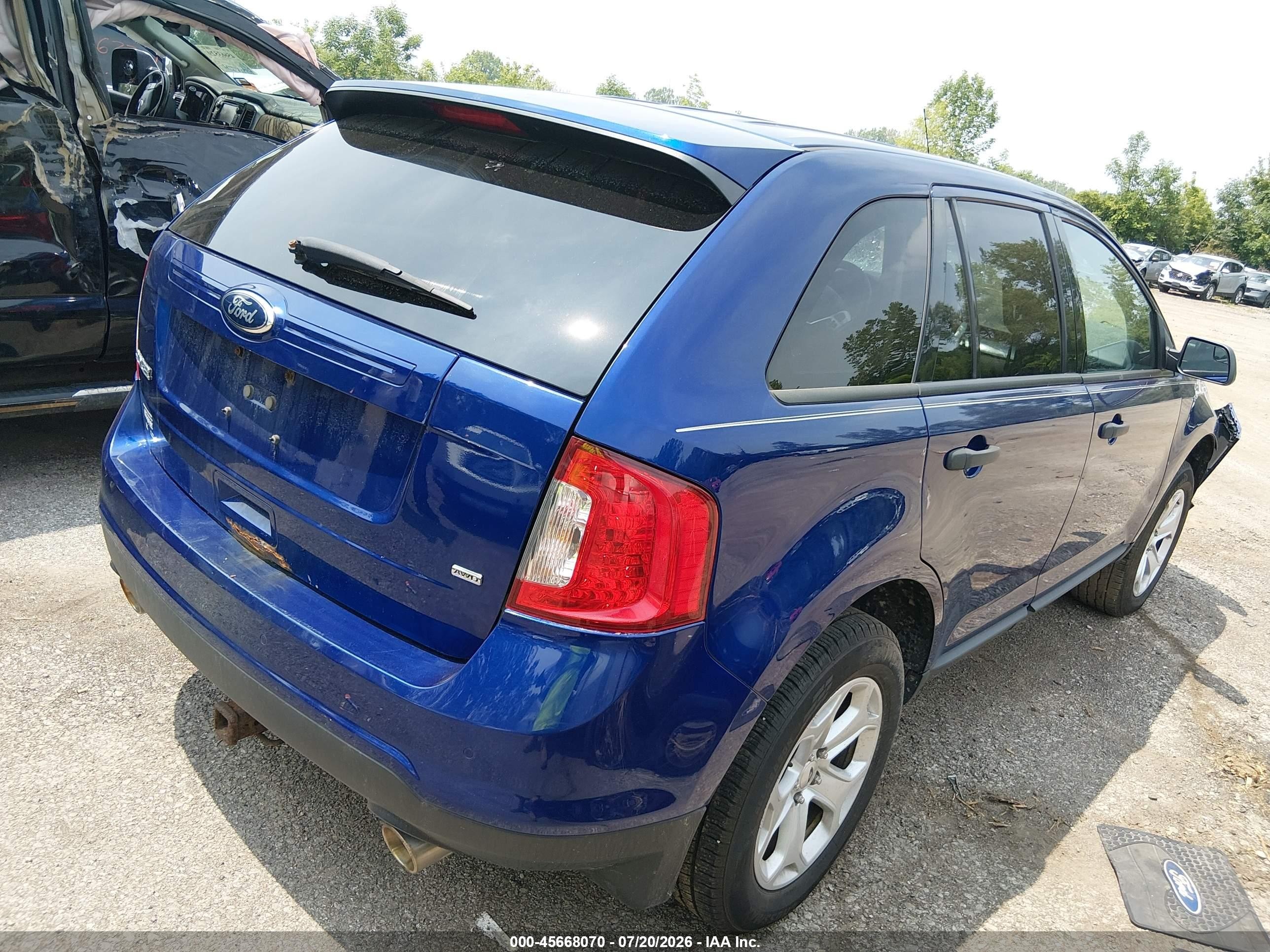 2013 Ford Edge Se Синий vin: 2FMDK4GC3DBB57332