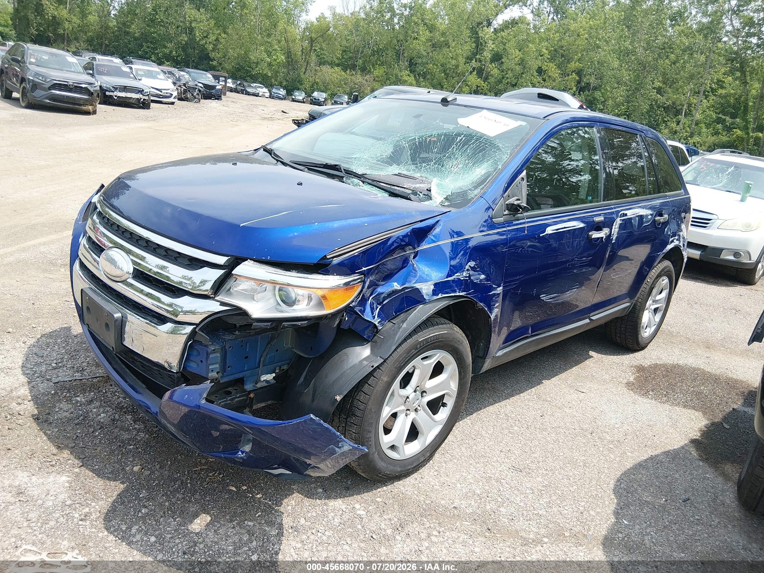 2013 Ford Edge Se Синий vin: 2FMDK4GC3DBB57332