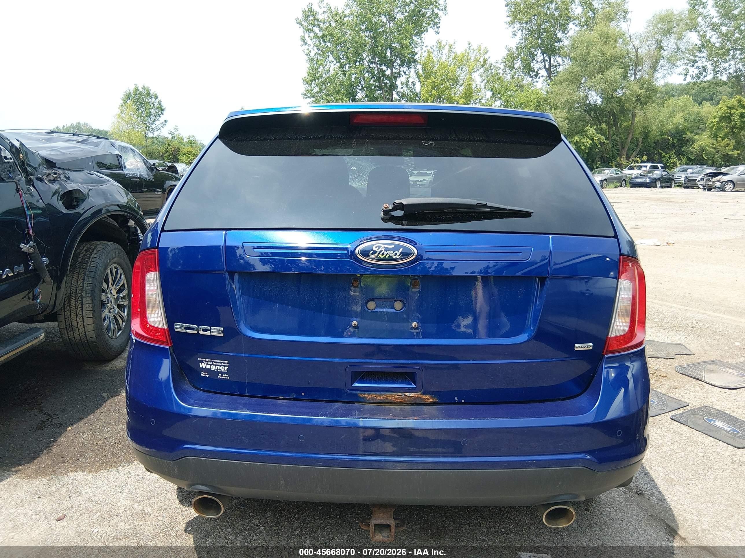2013 Ford Edge Se Синий vin: 2FMDK4GC3DBB57332