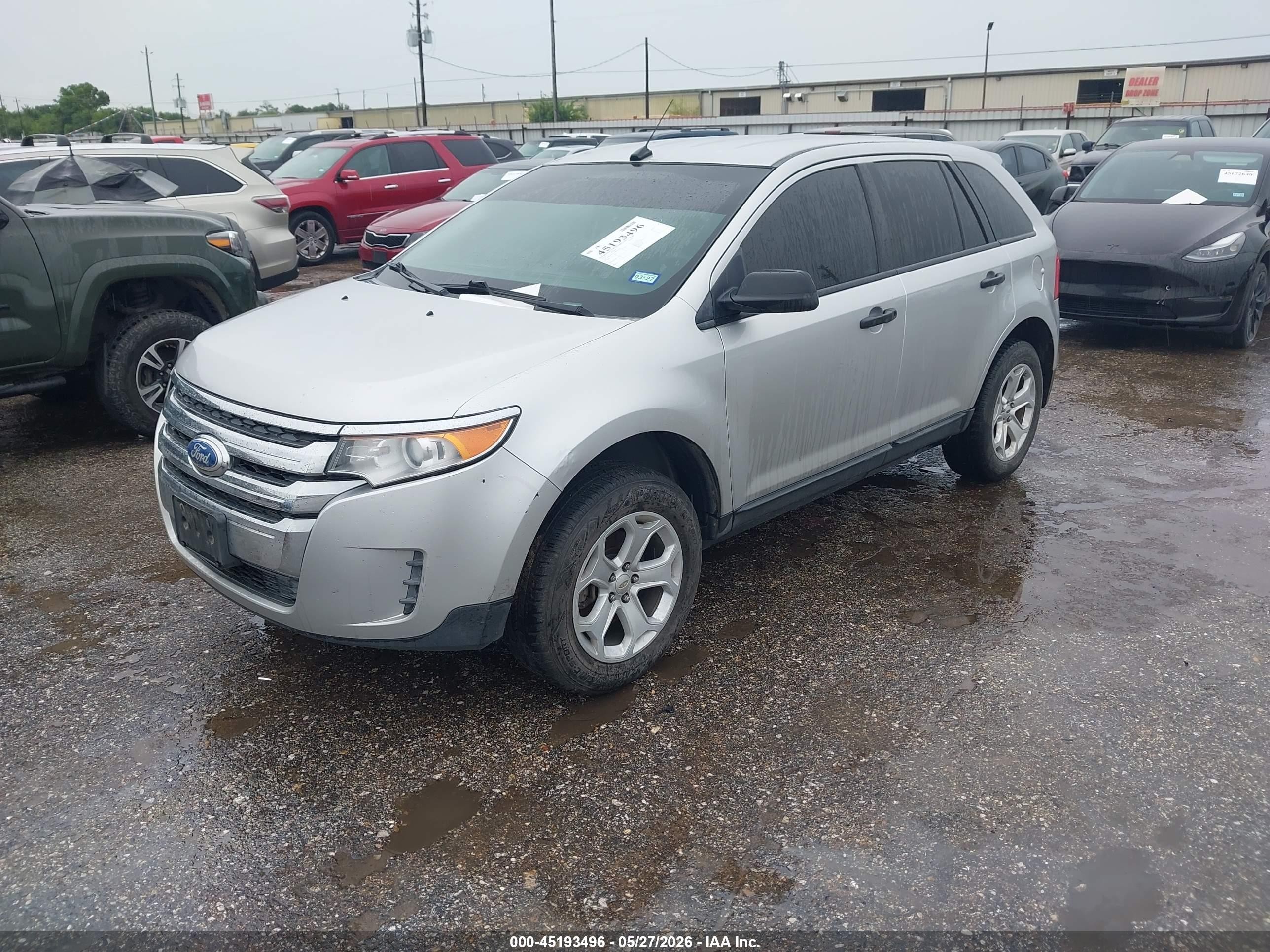 2014 Ford Edge Se Silver vin: 2FMDK4GC3EBA26208