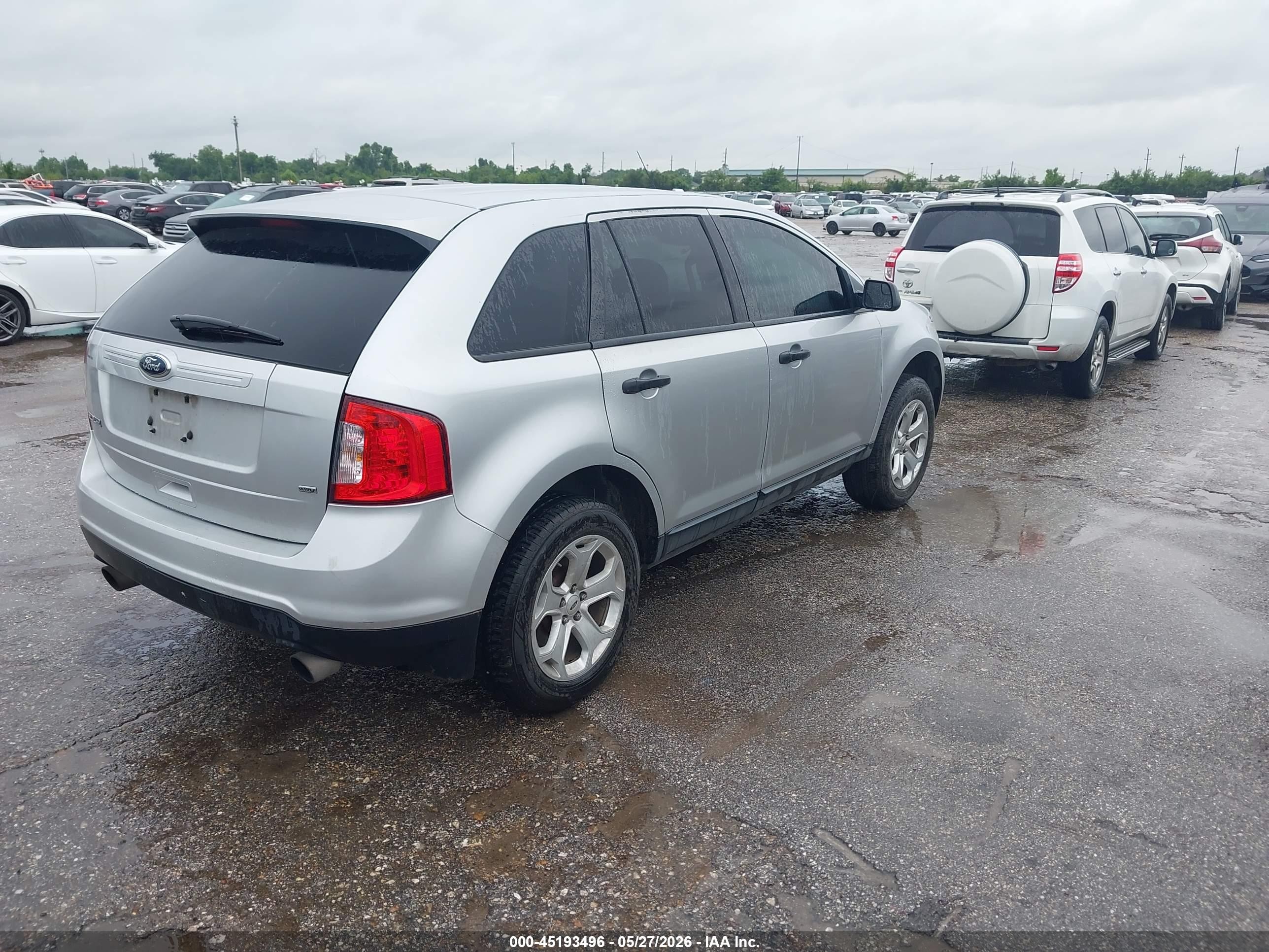 2014 Ford Edge Se Silver vin: 2FMDK4GC3EBA26208