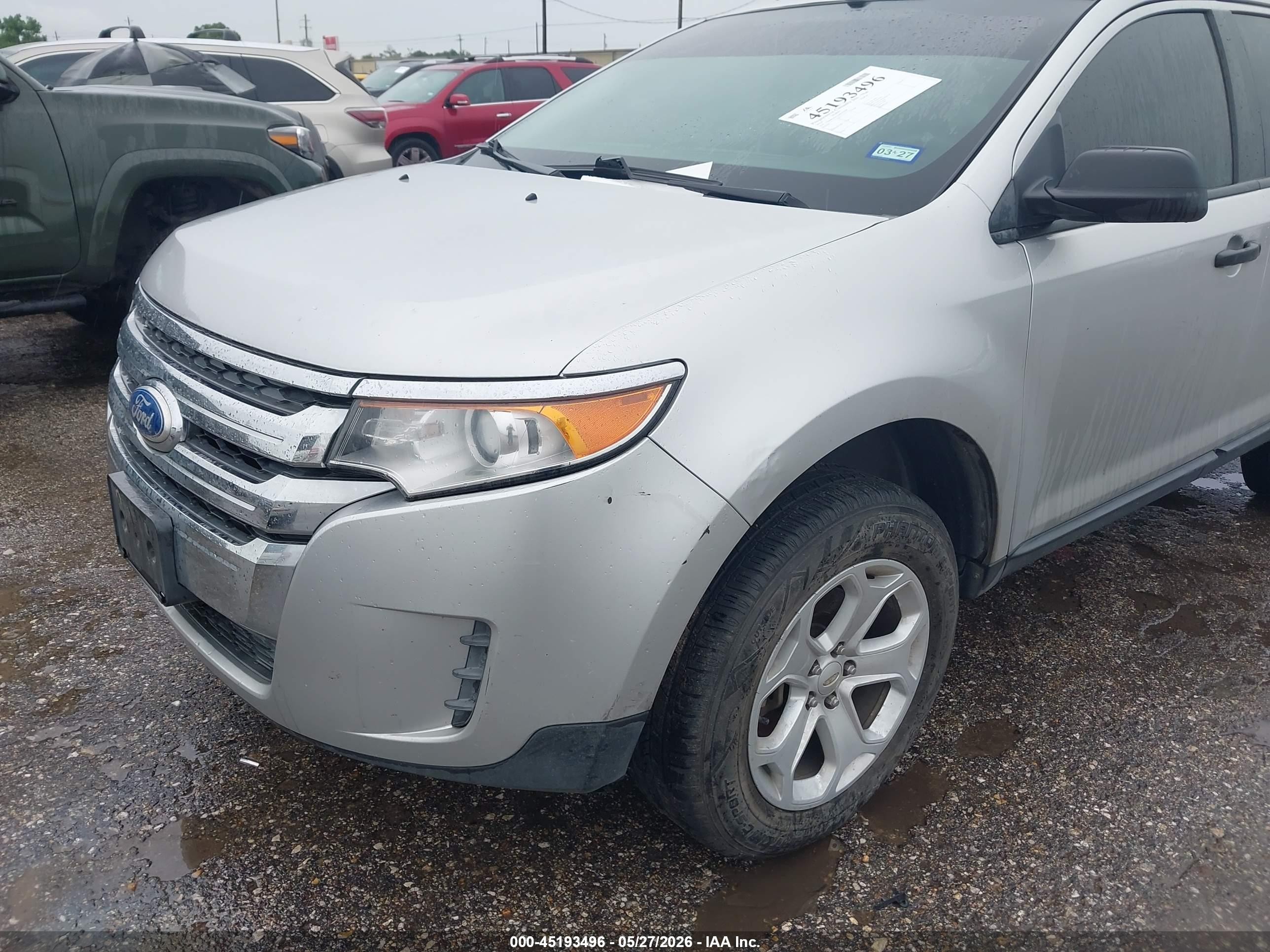 2014 Ford Edge Se Silver vin: 2FMDK4GC3EBA26208