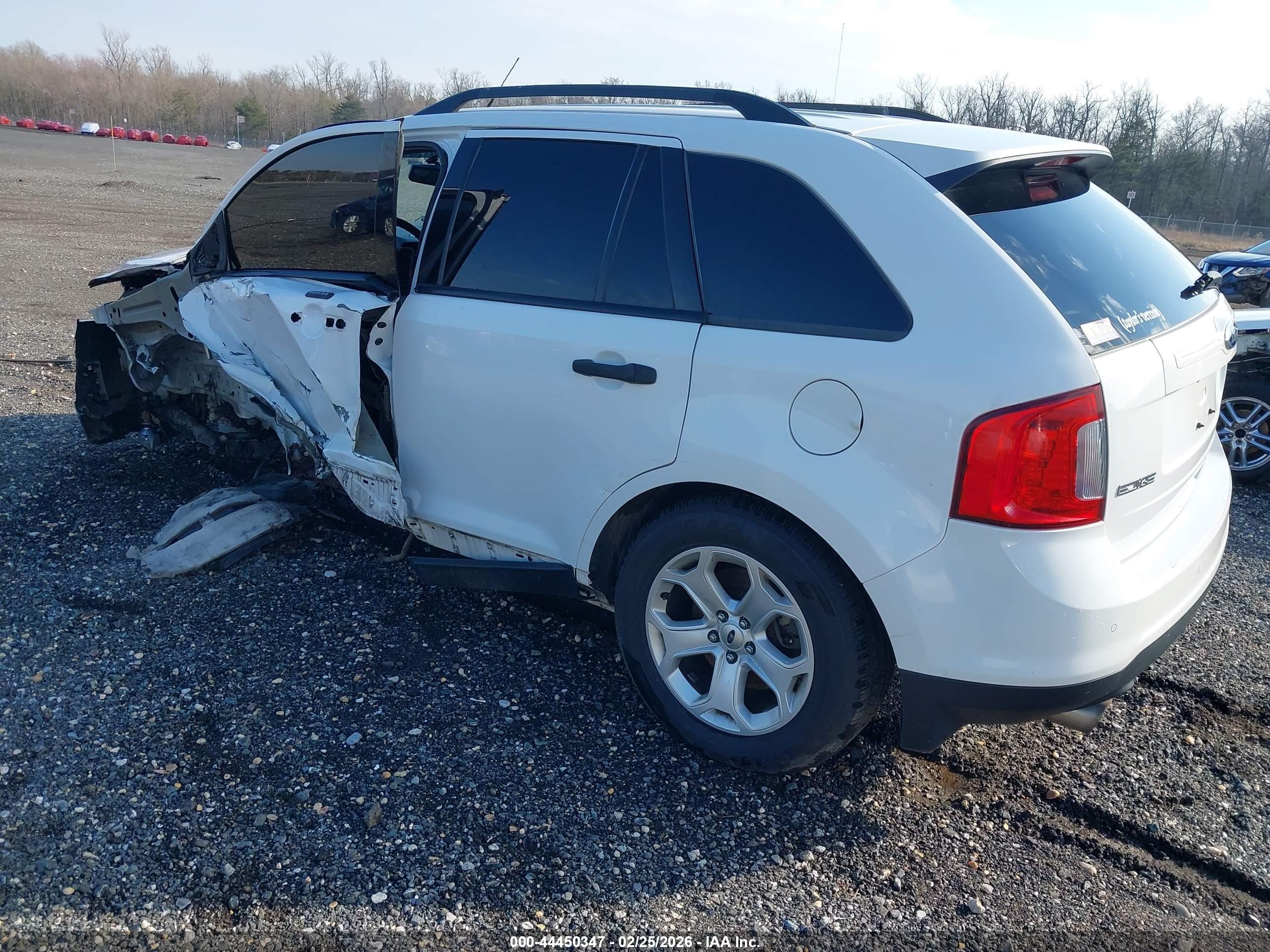 2014 Ford Edge Se White vin: 2FMDK4GC4EBA00975