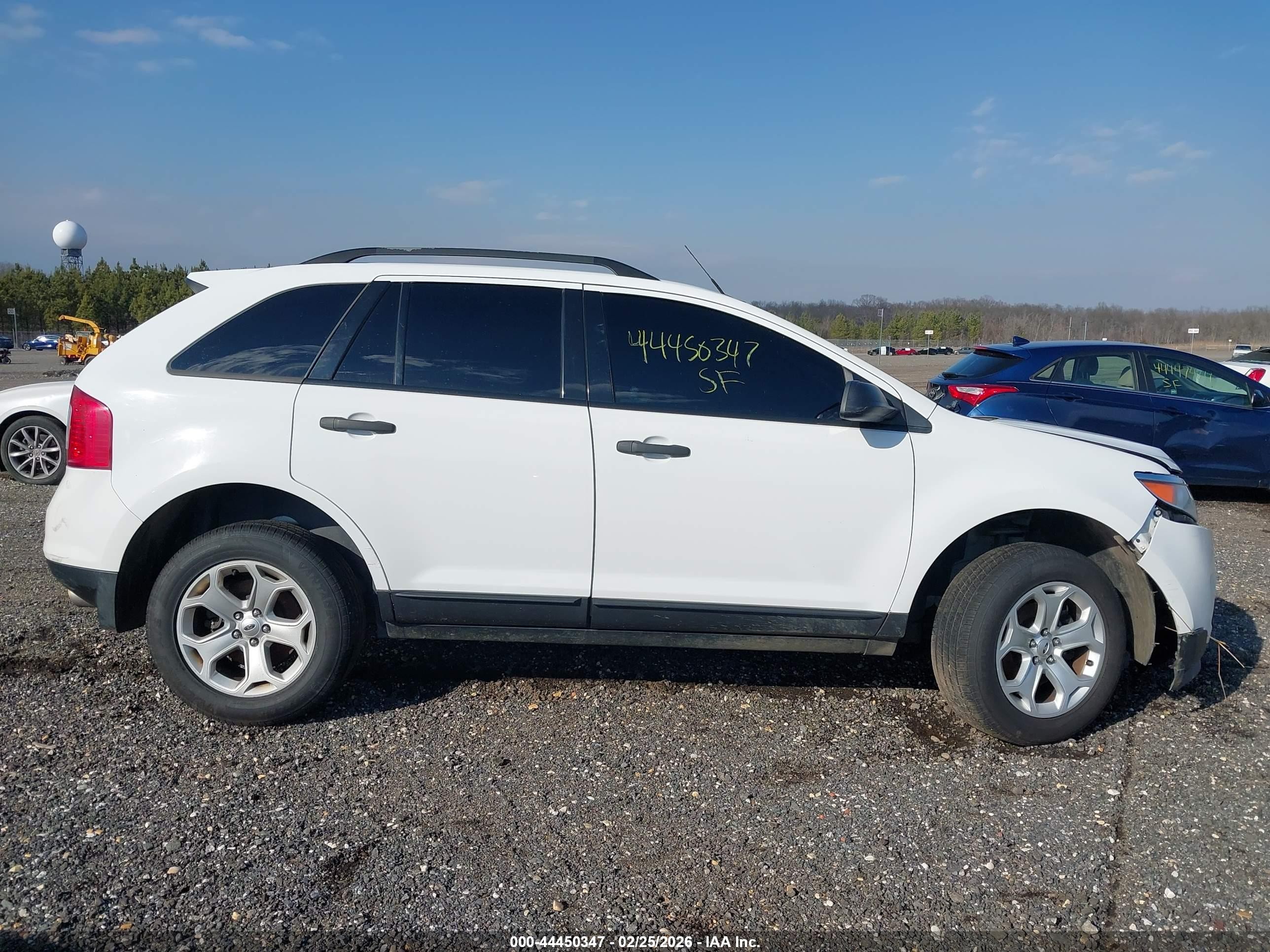 2014 Ford Edge Se White vin: 2FMDK4GC4EBA00975