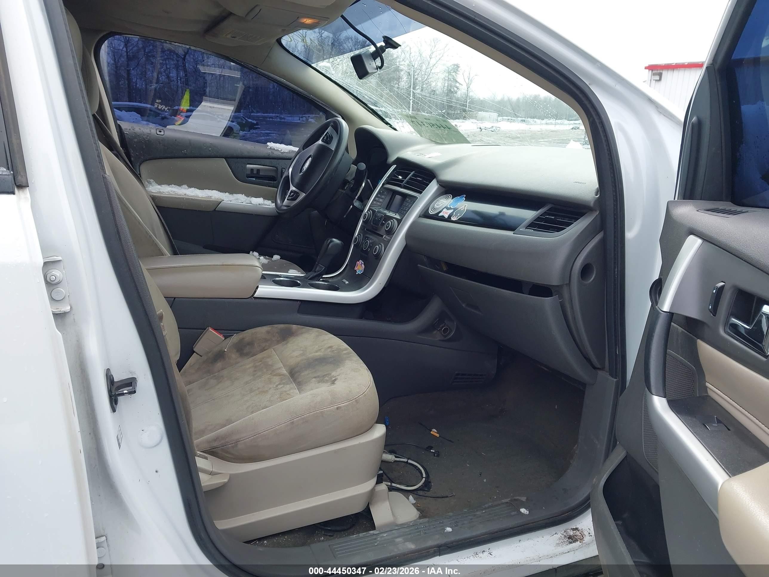 2014 Ford Edge Se White vin: 2FMDK4GC4EBA00975