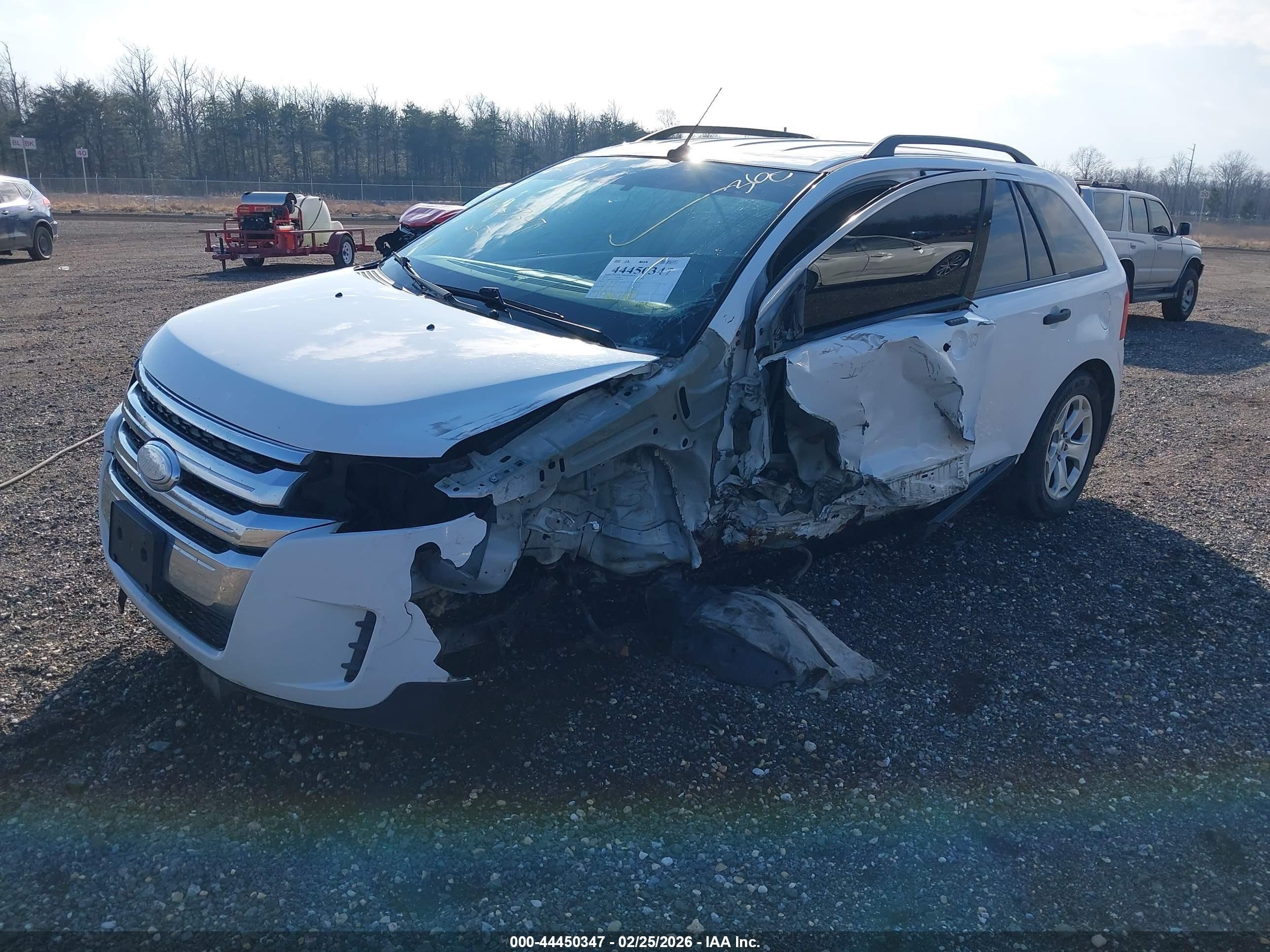 2014 Ford Edge Se White vin: 2FMDK4GC4EBA00975