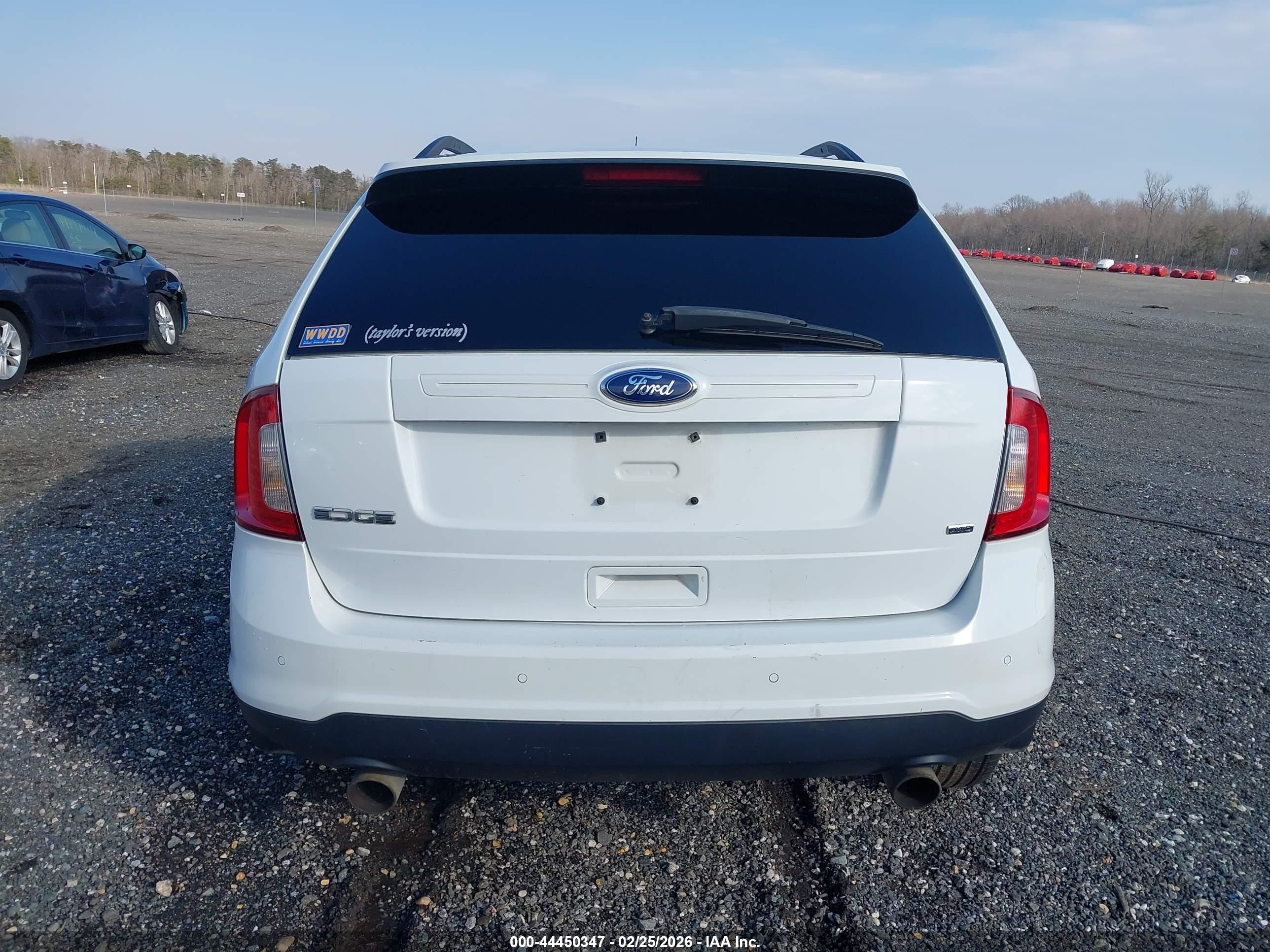 2014 Ford Edge Se White vin: 2FMDK4GC4EBA00975