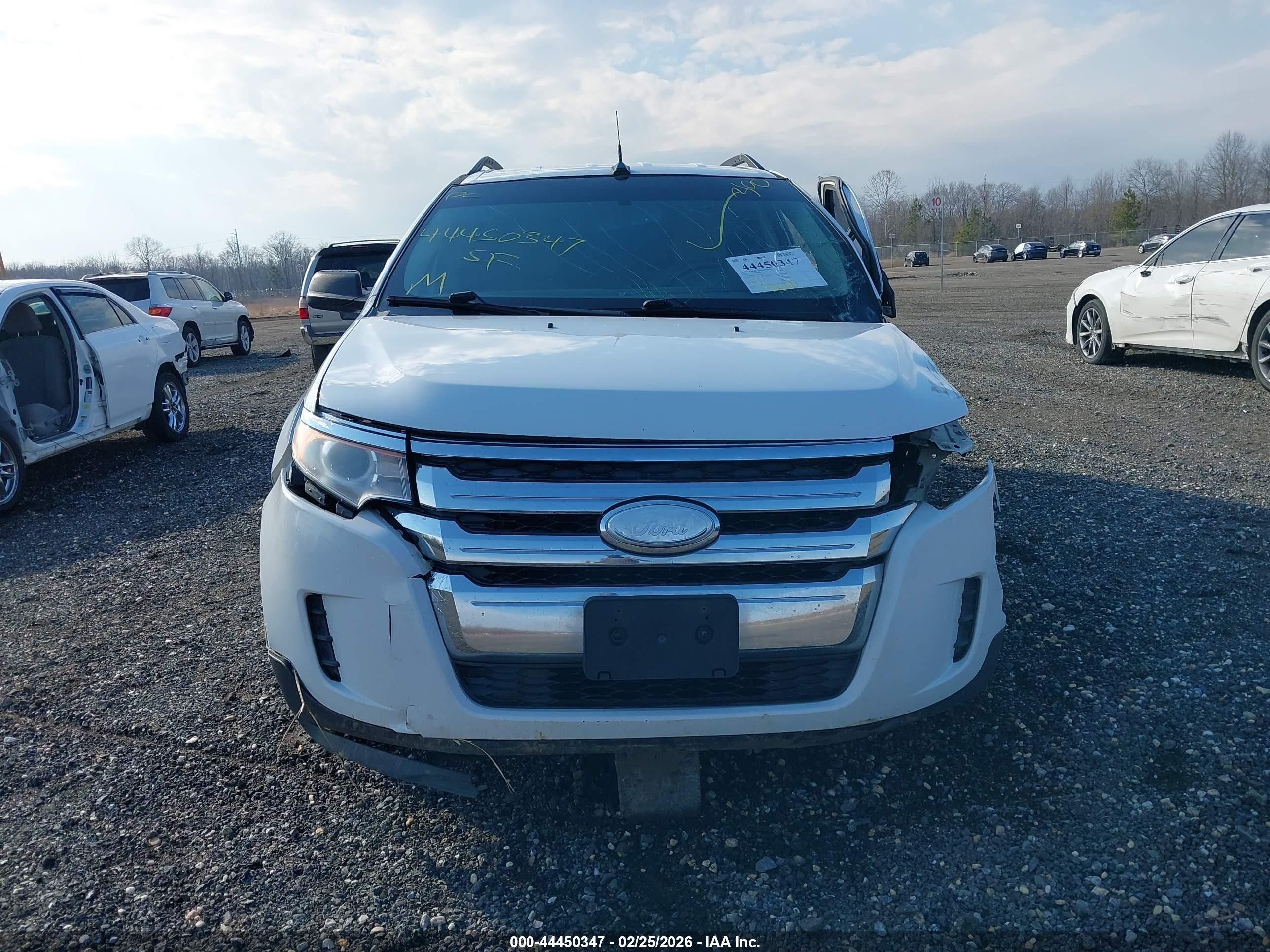 2014 Ford Edge Se White vin: 2FMDK4GC4EBA00975