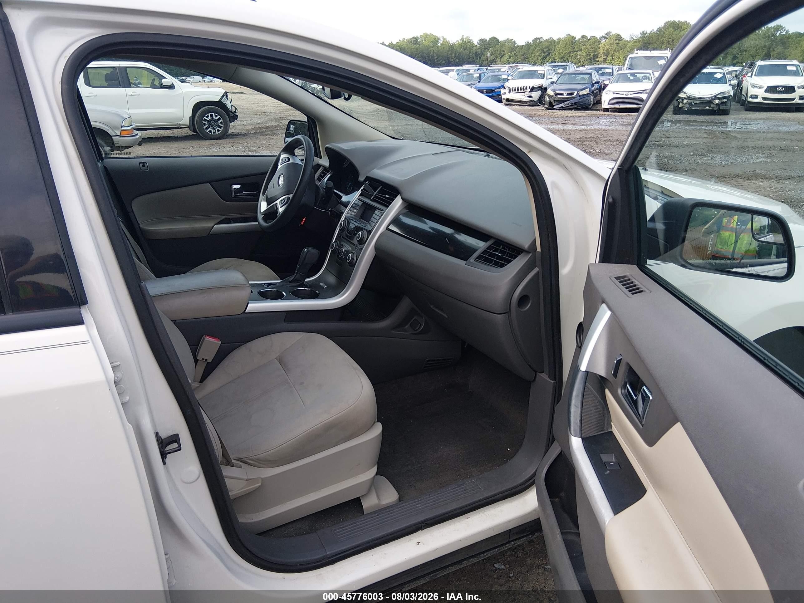 2013 Ford Edge Se White vin: 2FMDK4GC5DBB23814