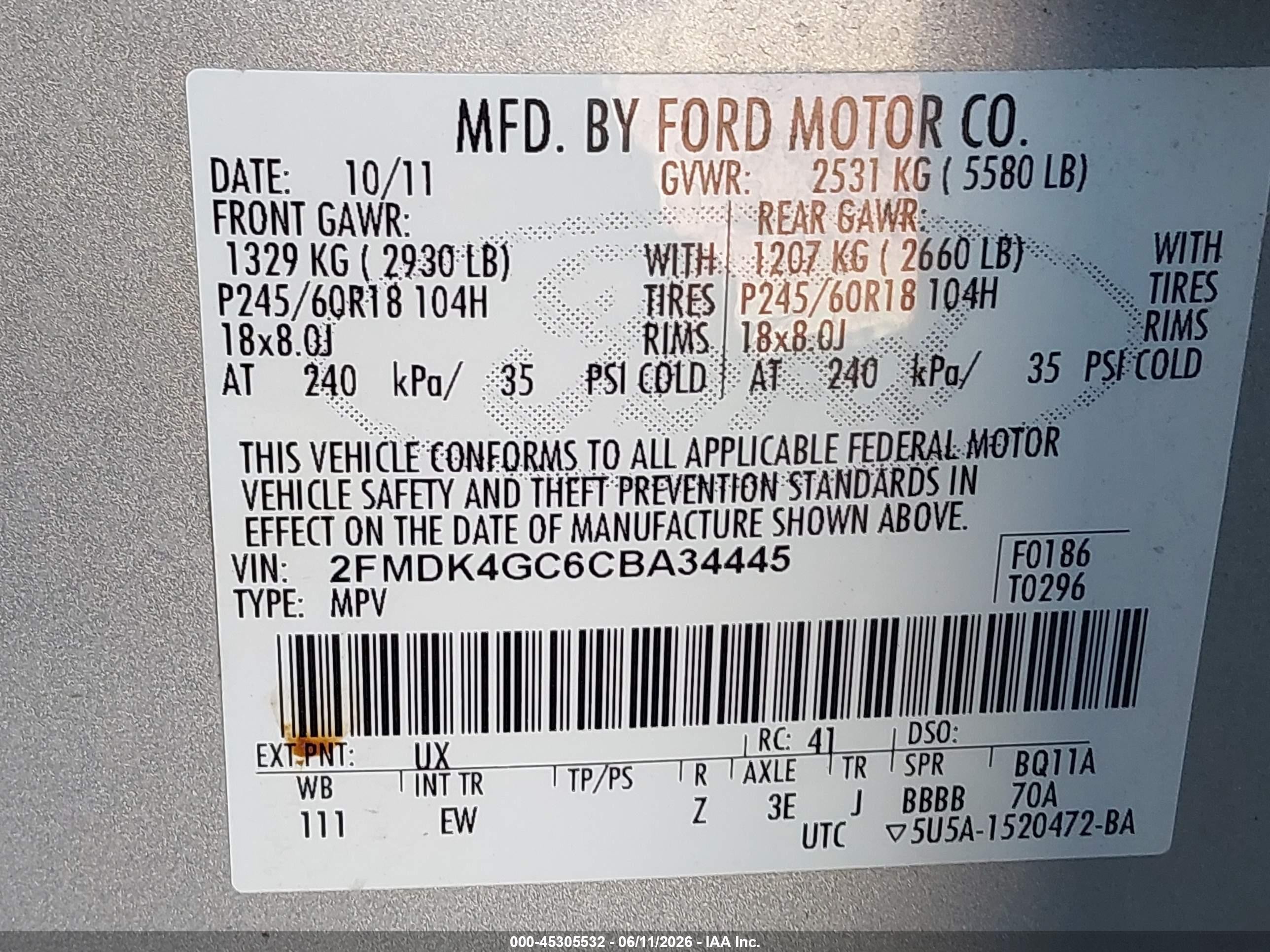 2012 Ford Edge Se Gray vin: 2FMDK4GC6CBA34445