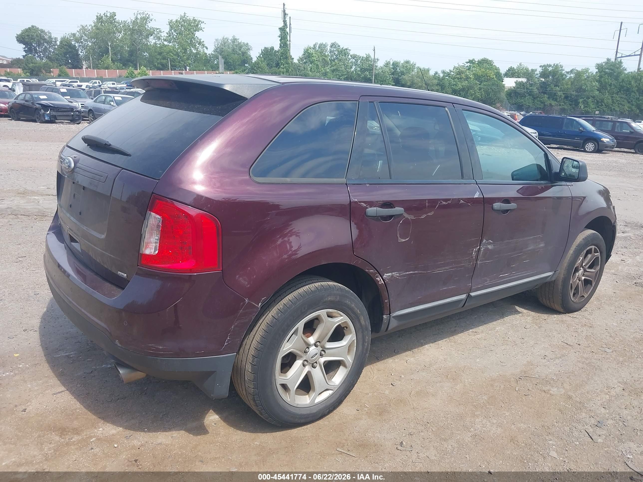 2011 Ford Edge Se Burgundy vin: 2FMDK4GC7BBA39684