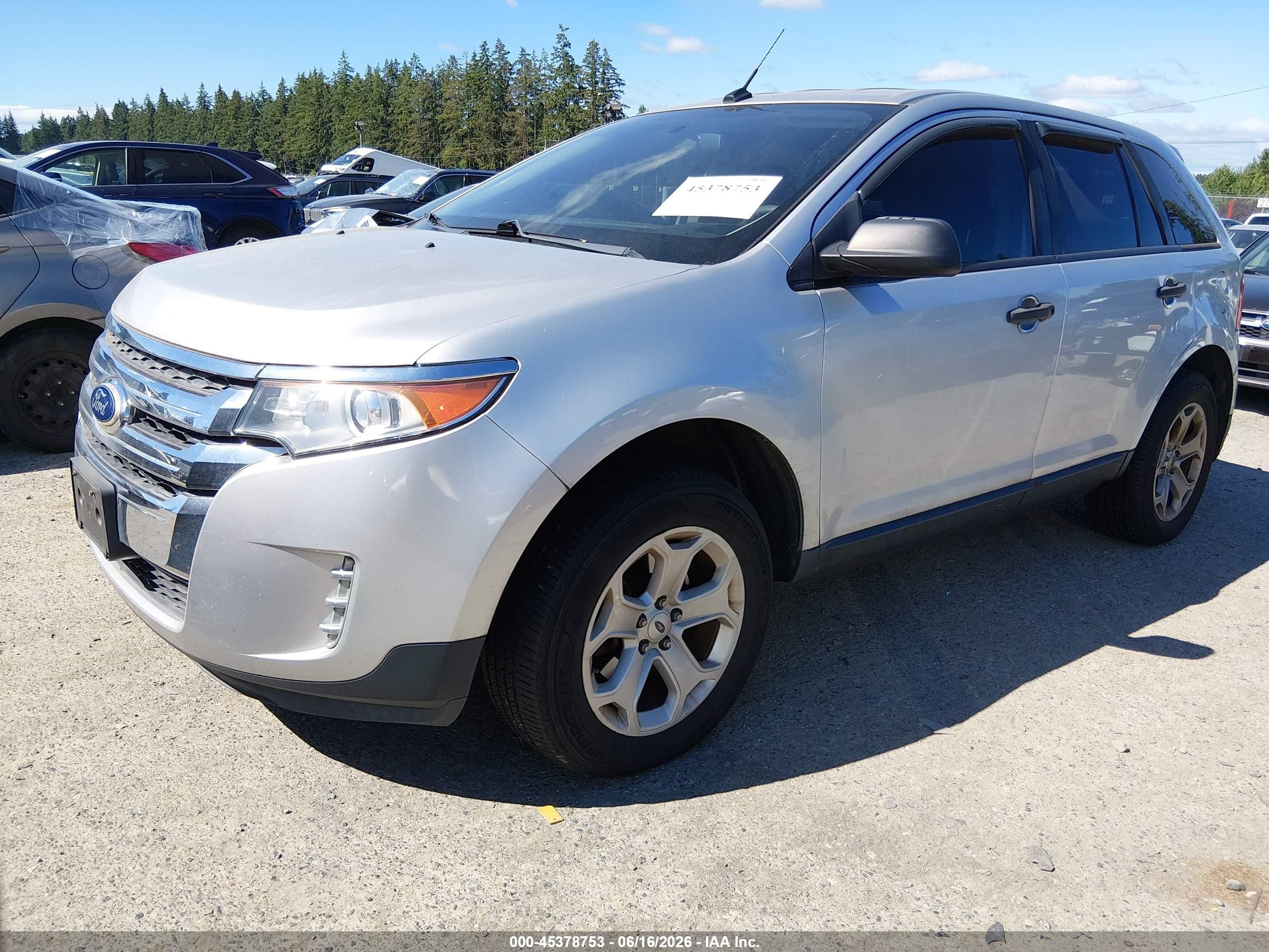 2014 Ford Edge Se Silver vin: 2FMDK4GC8EBA58135