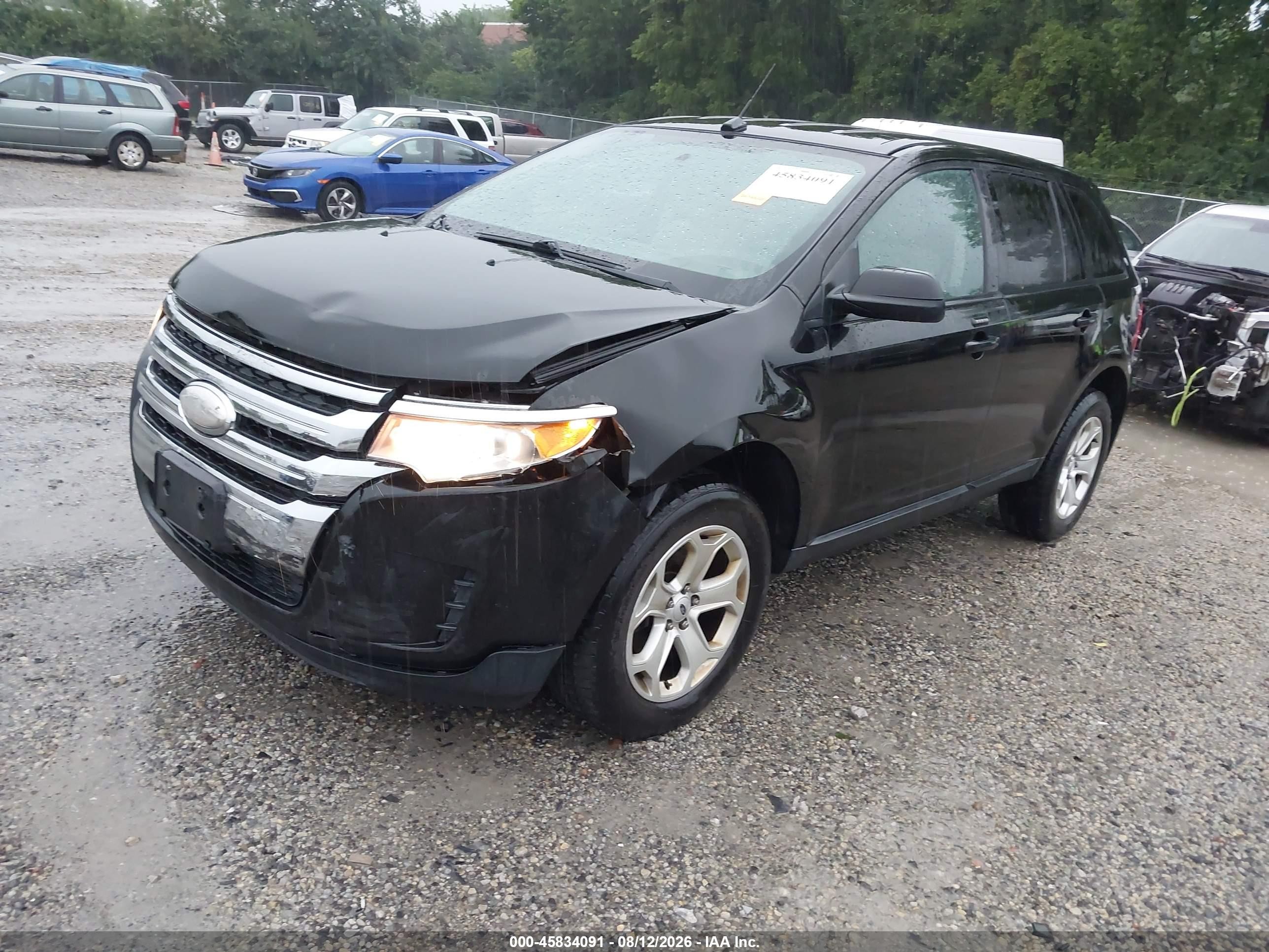 2014 Ford Edge Se Black vin: 2FMDK4GC8EBA68440