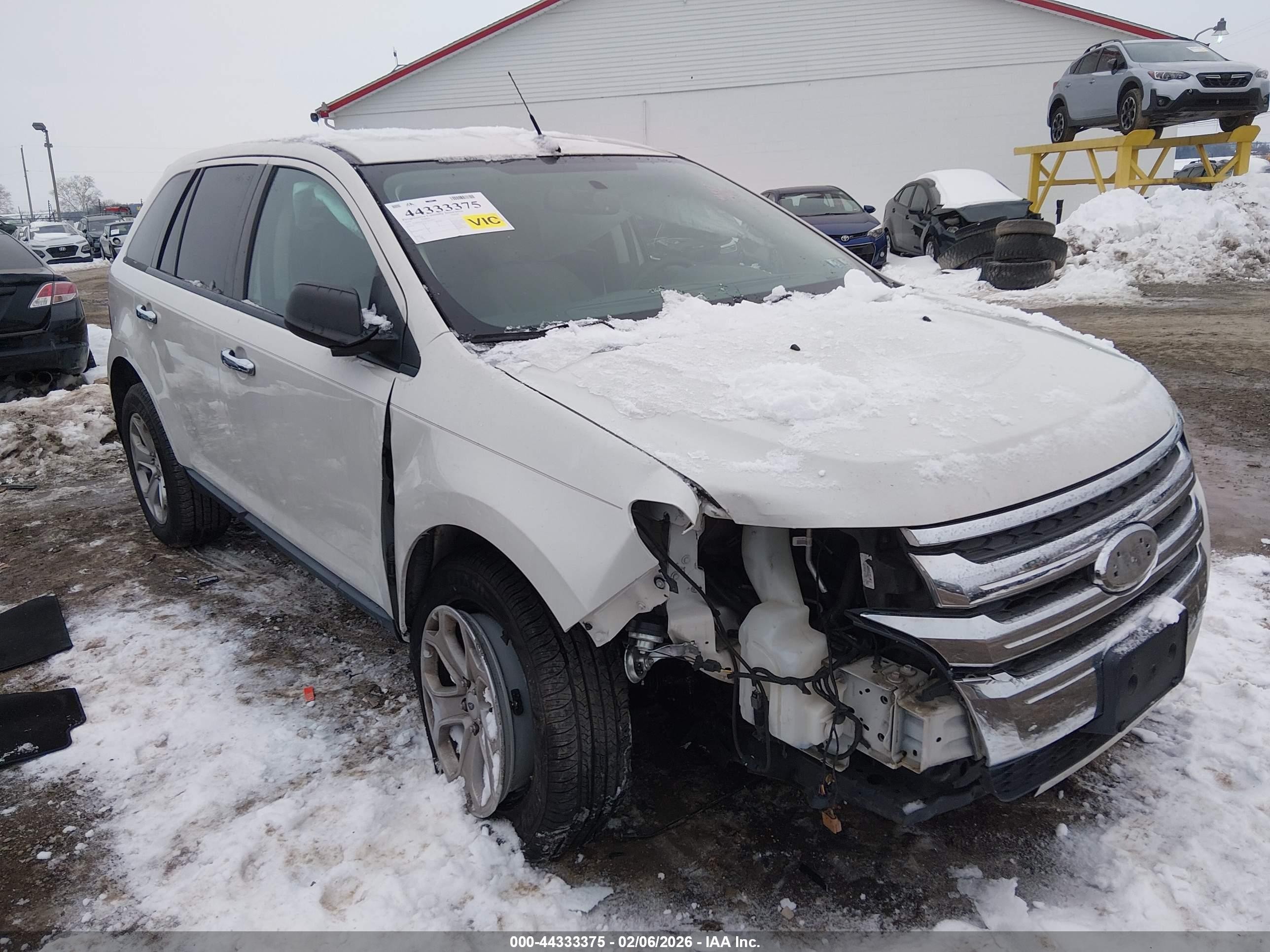 2012 Ford Edge Se White vin: 2FMDK4GC9CBA30955