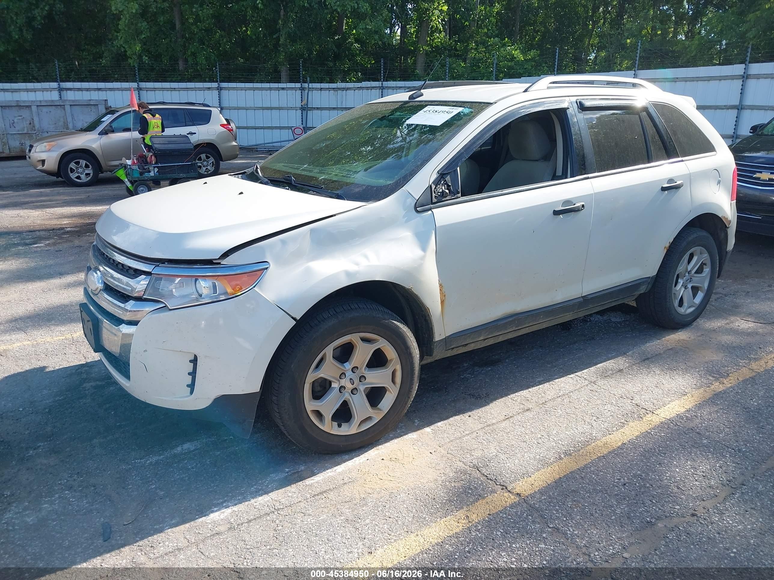 2013 Ford Edge Se White vin: 2FMDK4GC9DBB33956