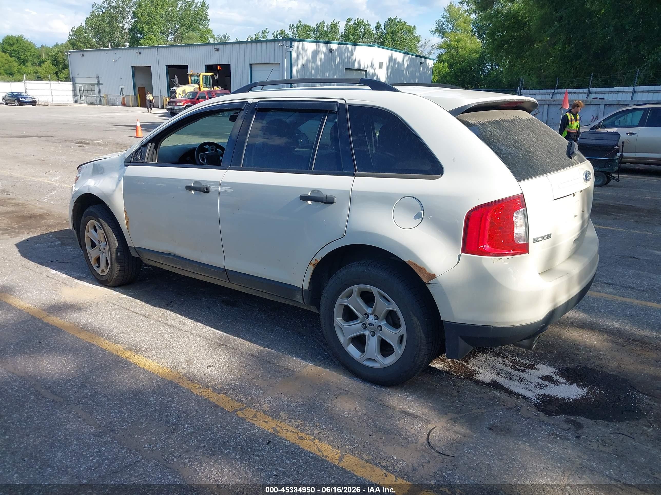 2013 Ford Edge Se White vin: 2FMDK4GC9DBB33956