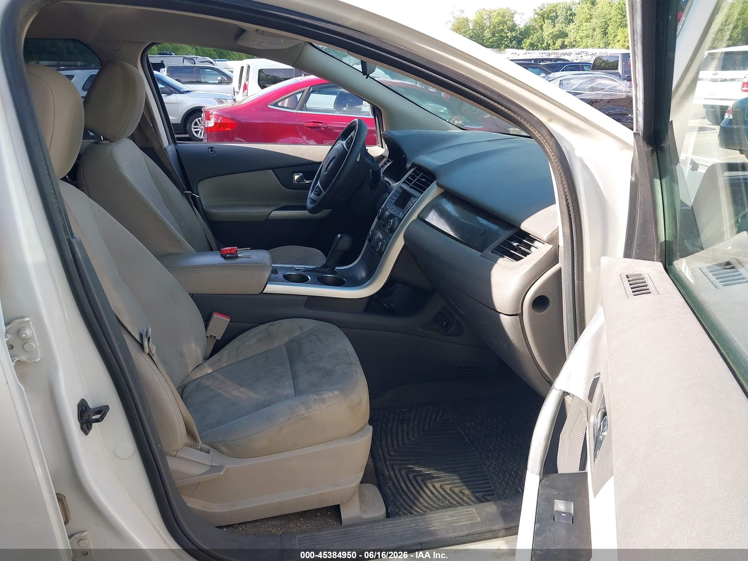 2013 Ford Edge Se White vin: 2FMDK4GC9DBB33956
