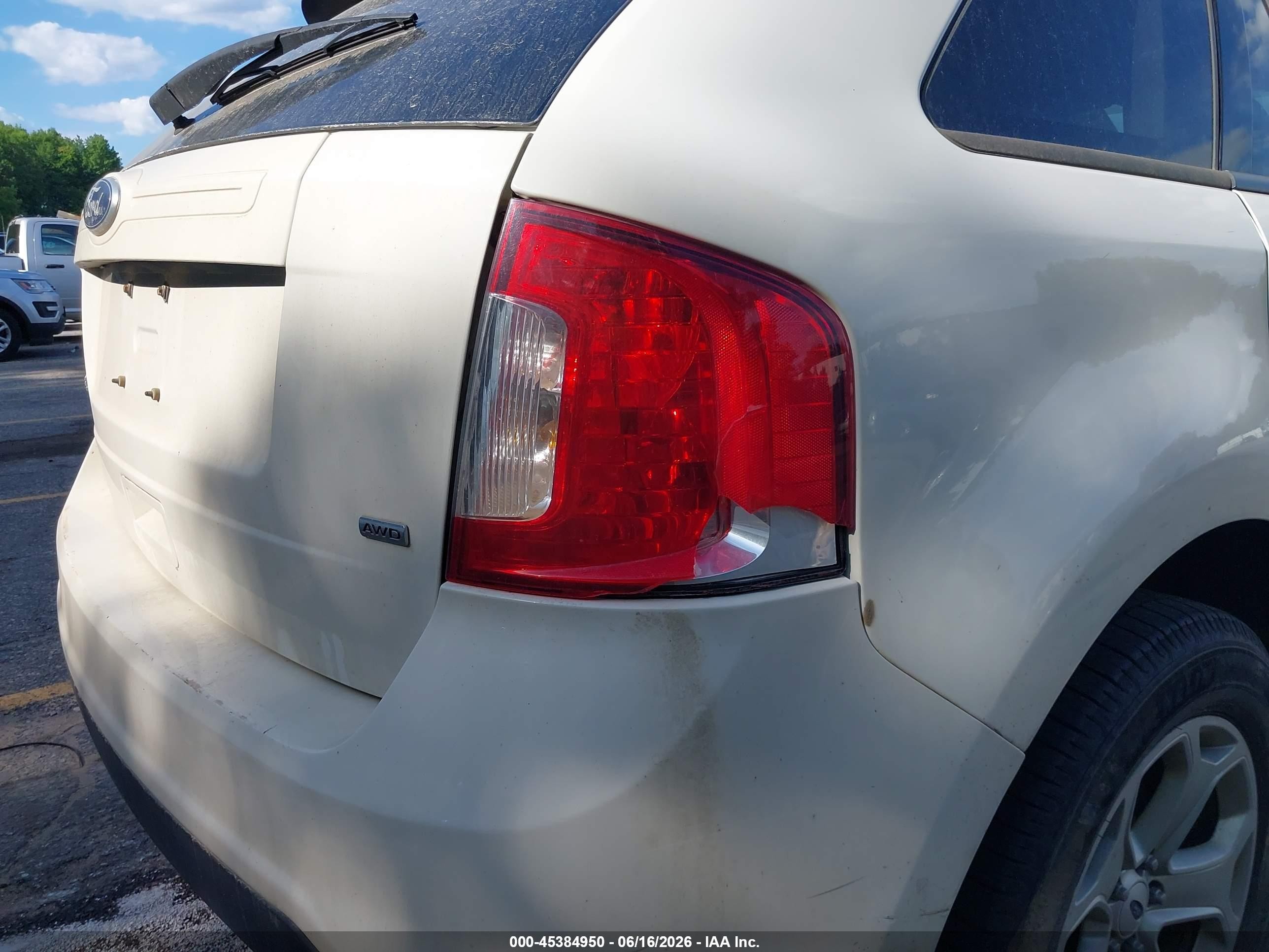 2013 Ford Edge Se White vin: 2FMDK4GC9DBB33956