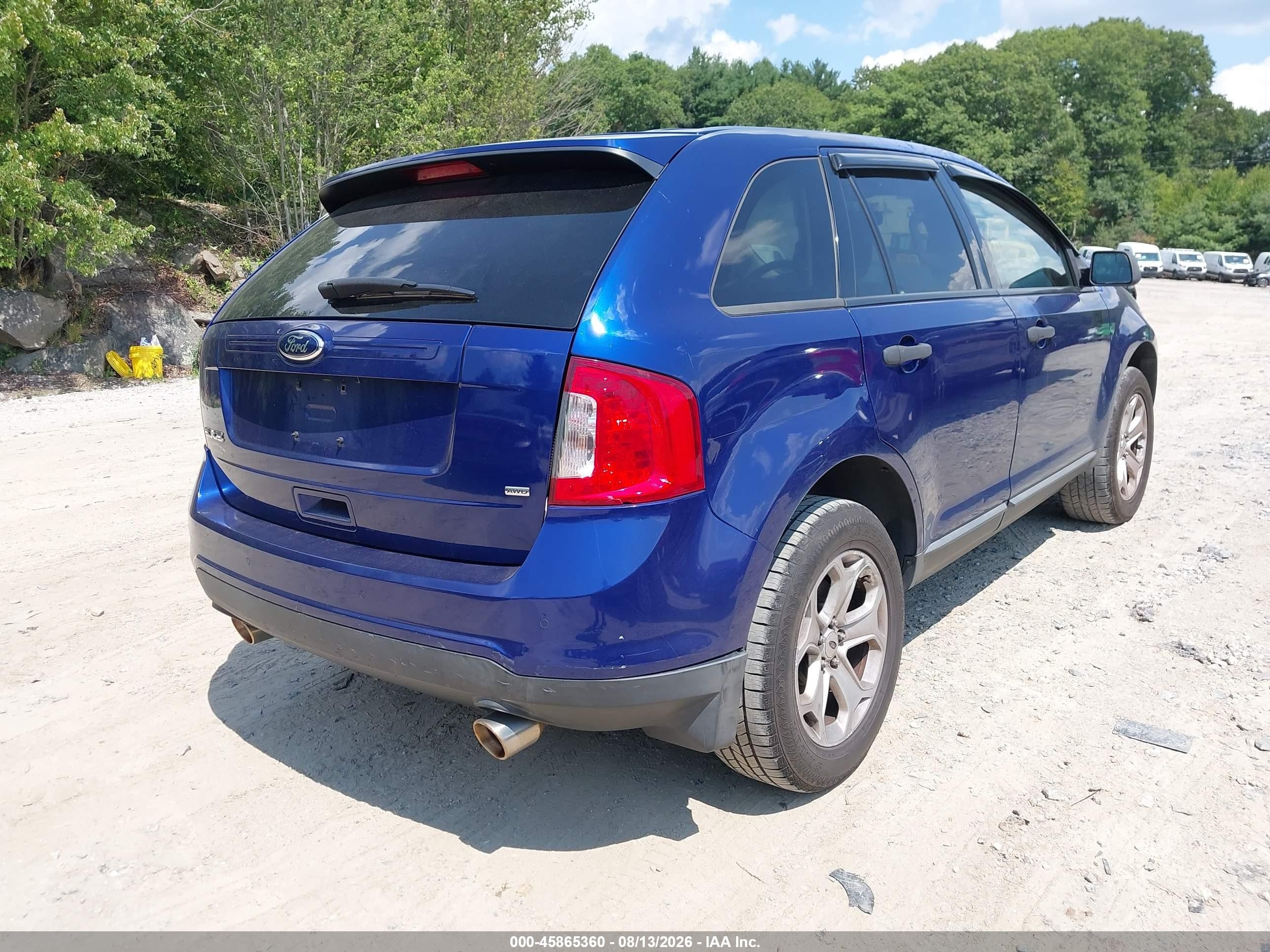 2013 Ford Edge Se Blue vin: 2FMDK4GCXDBE29651