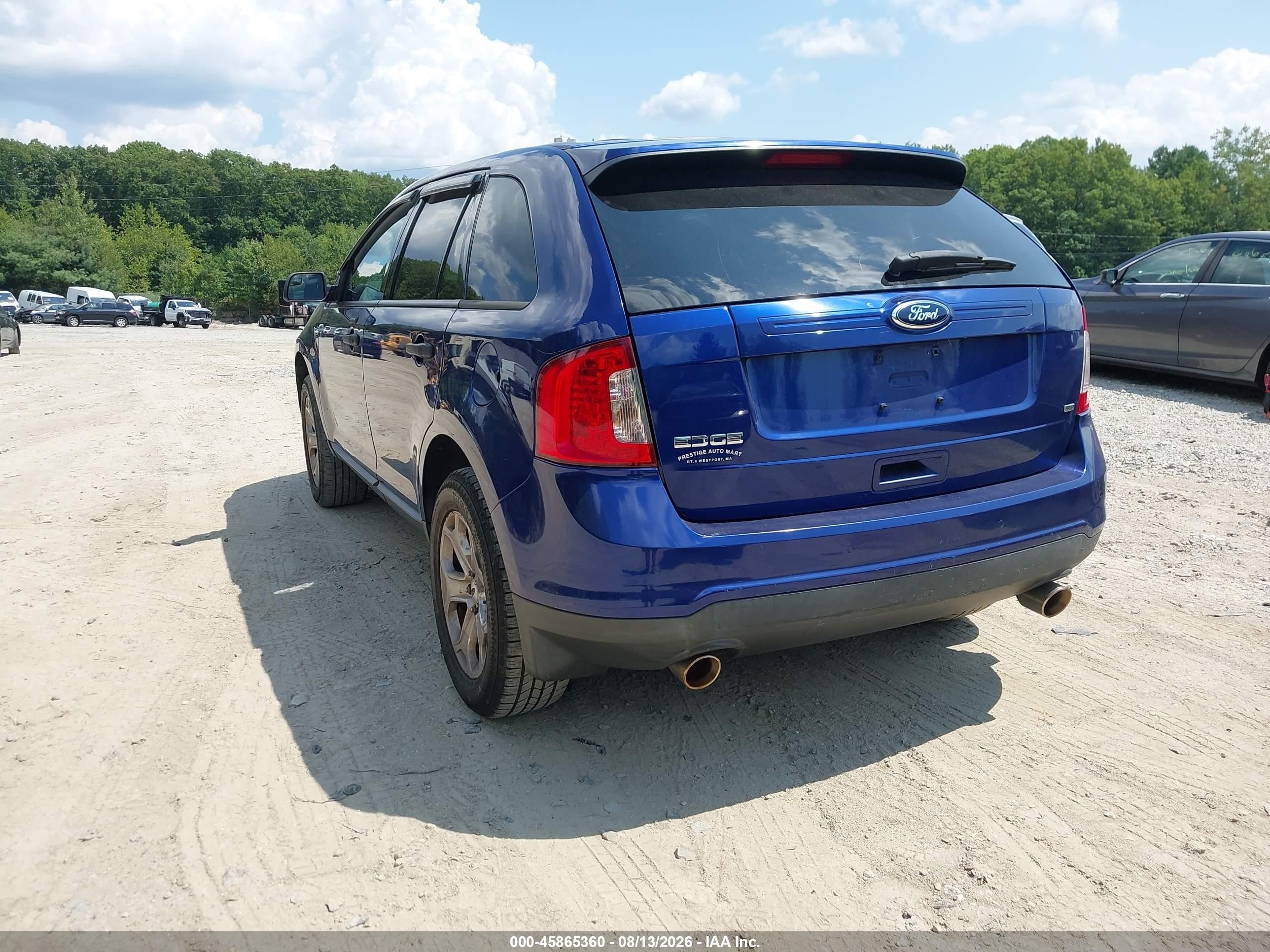 2013 Ford Edge Se Blue vin: 2FMDK4GCXDBE29651