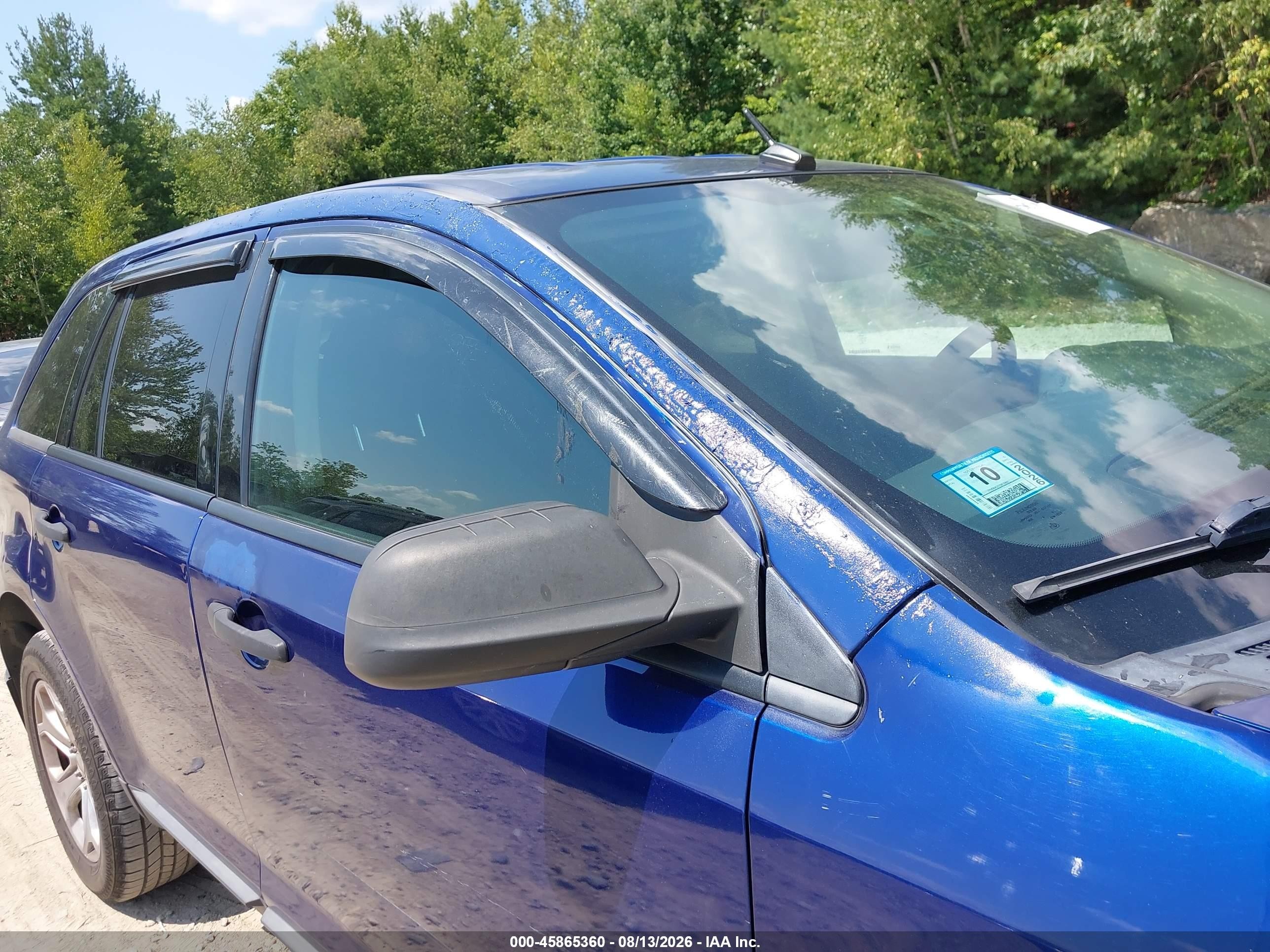 2013 Ford Edge Se Blue vin: 2FMDK4GCXDBE29651