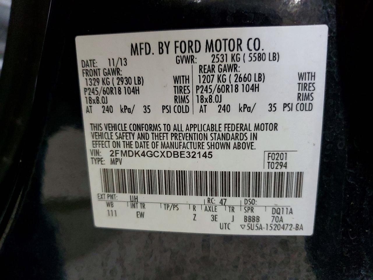 2013 Ford Edge Se Black vin: 2FMDK4GCXDBE32145
