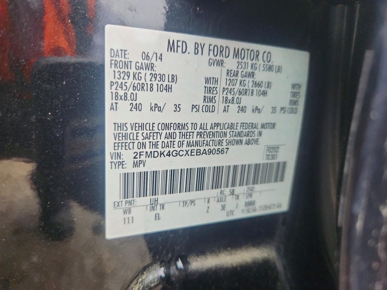 2014 Ford Edge Se Black vin: 2FMDK4GCXEBA90567