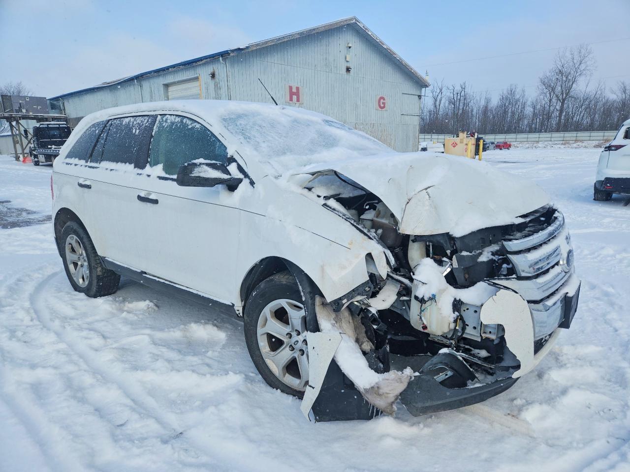 2014 Ford Edge Se White vin: 2FMDK4GCXEBB24040