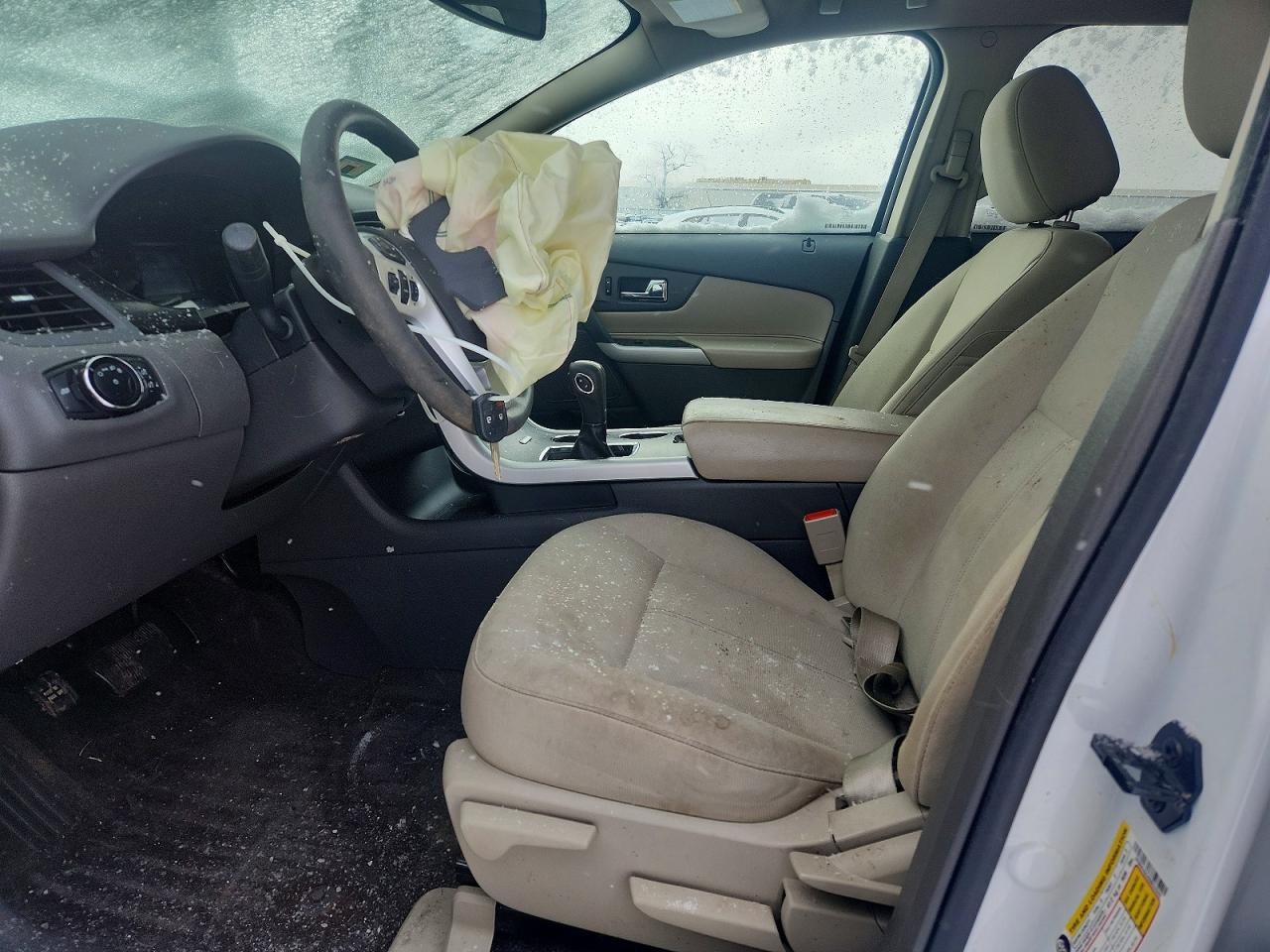 2014 Ford Edge Se White vin: 2FMDK4GCXEBB24040