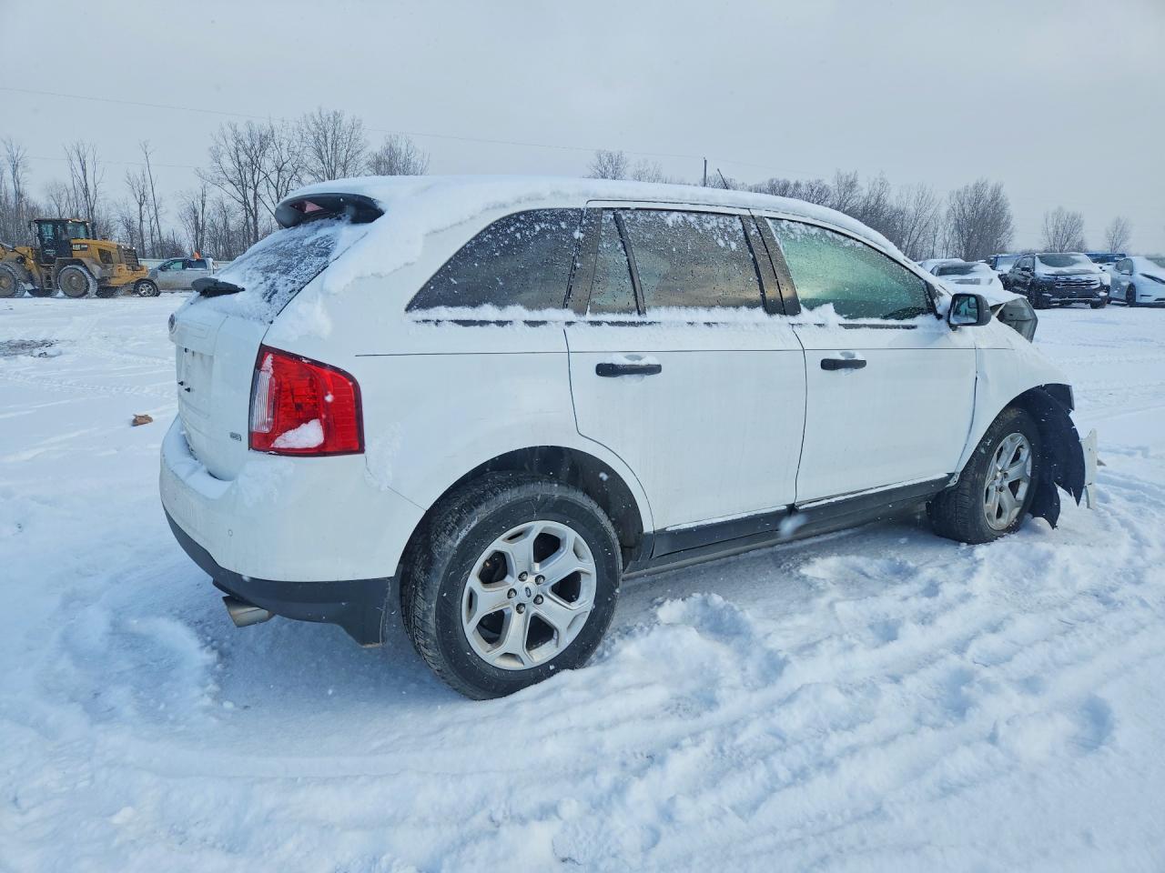 2014 Ford Edge Se White vin: 2FMDK4GCXEBB24040