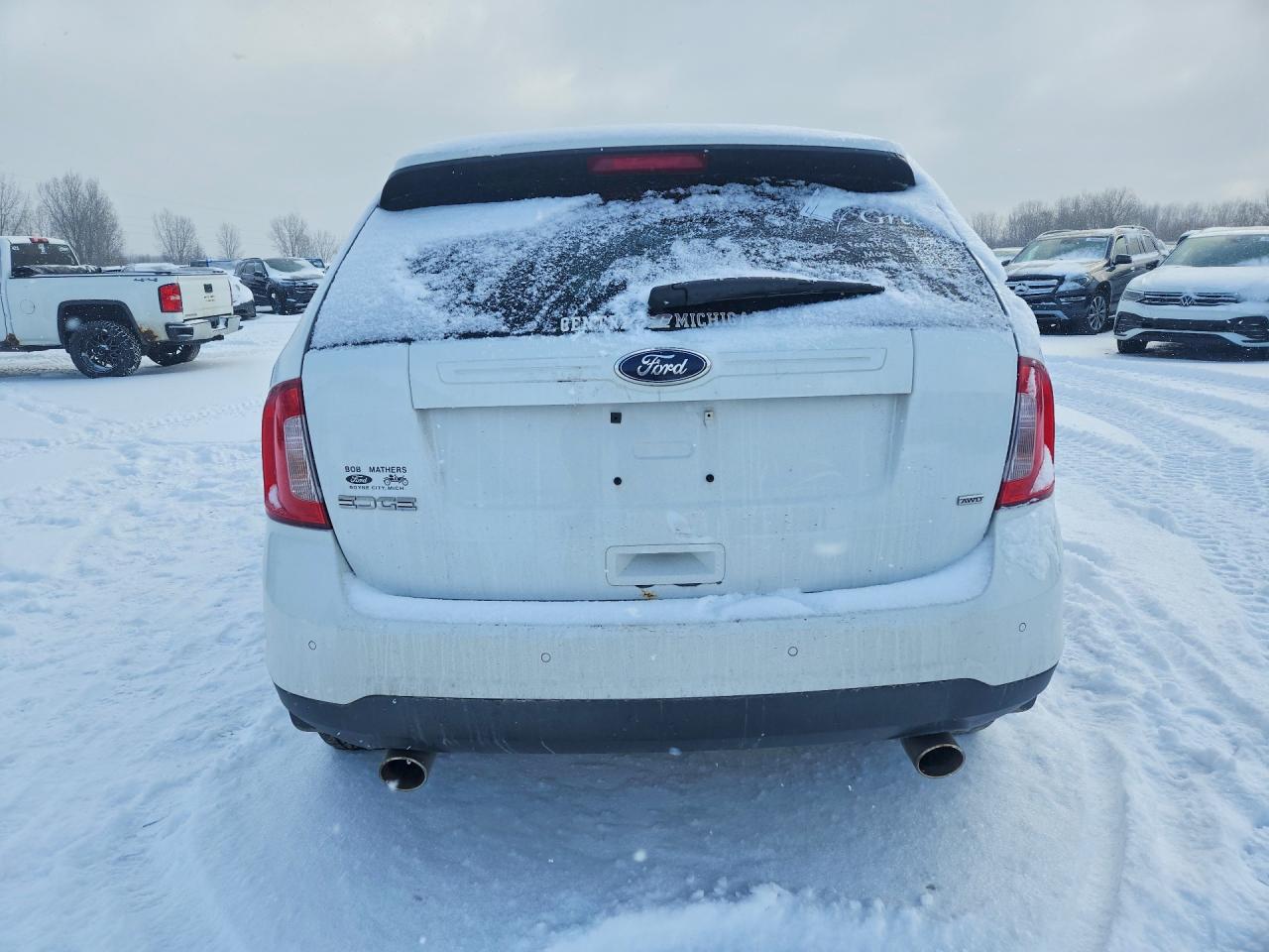 2014 Ford Edge Se White vin: 2FMDK4GCXEBB24040