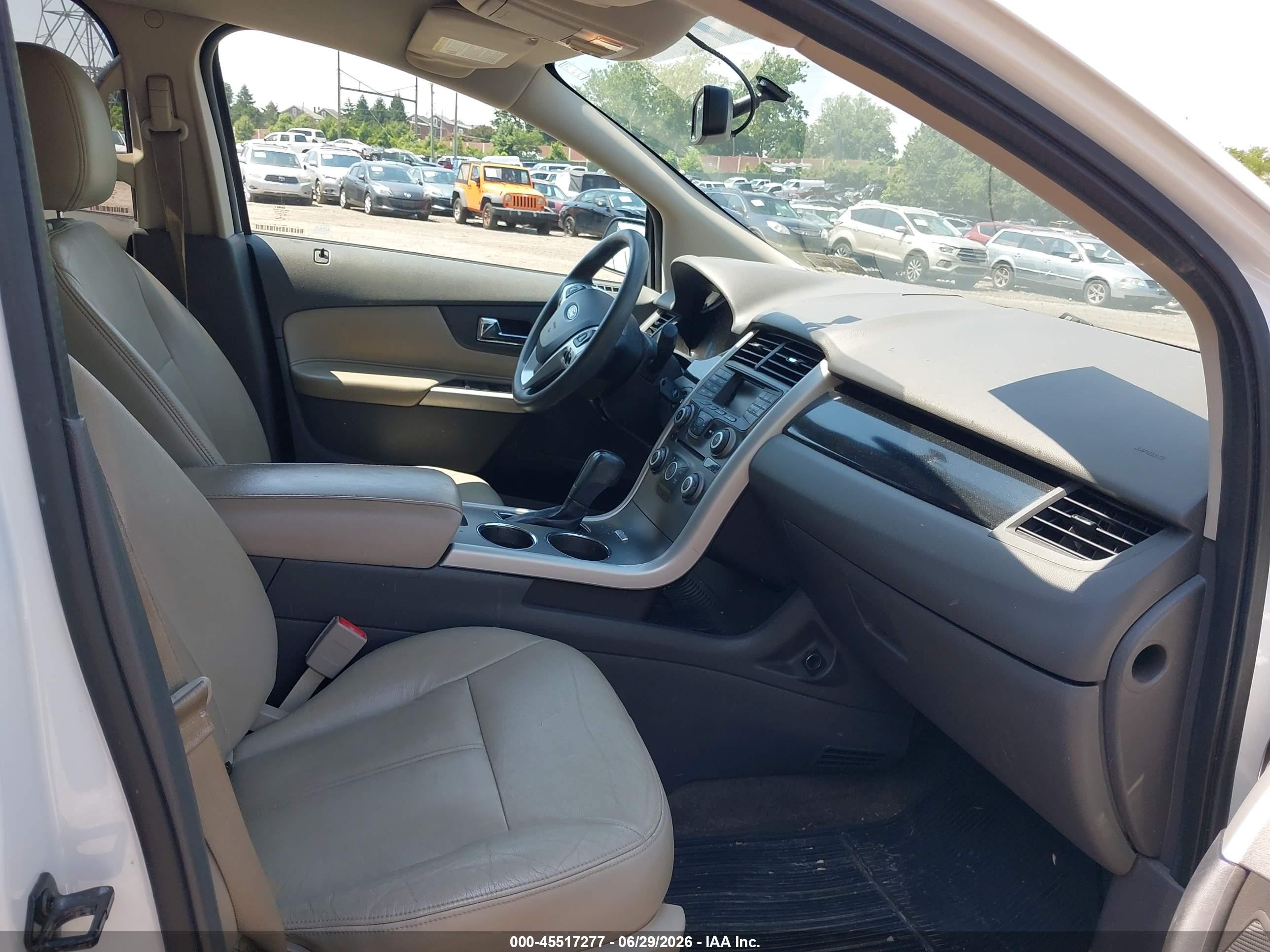2014 Ford Edge Se White vin: 2FMDK4GCXEBB43994