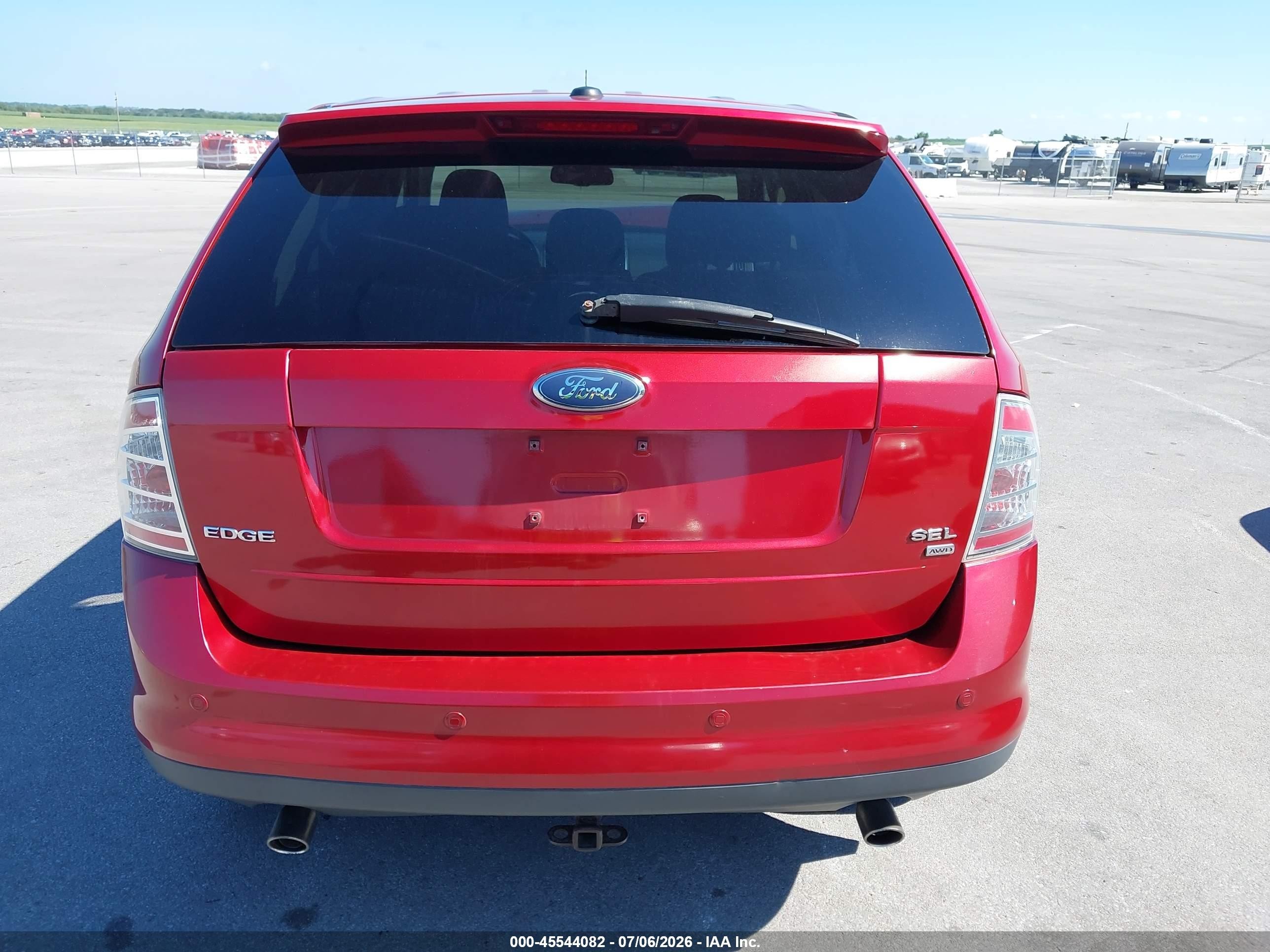 2010 Ford Edge Sel Red vin: 2FMDK4JC0ABA65082