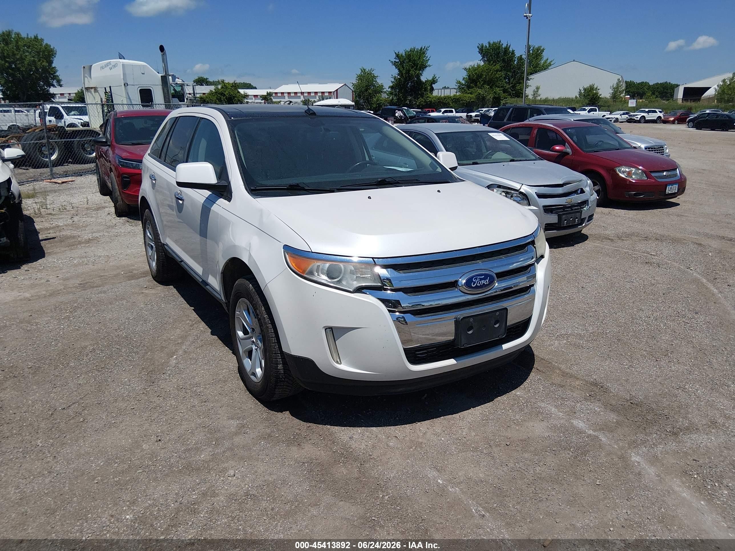 2011 Ford Edge Sel White vin: 2FMDK4JC0BBA38238