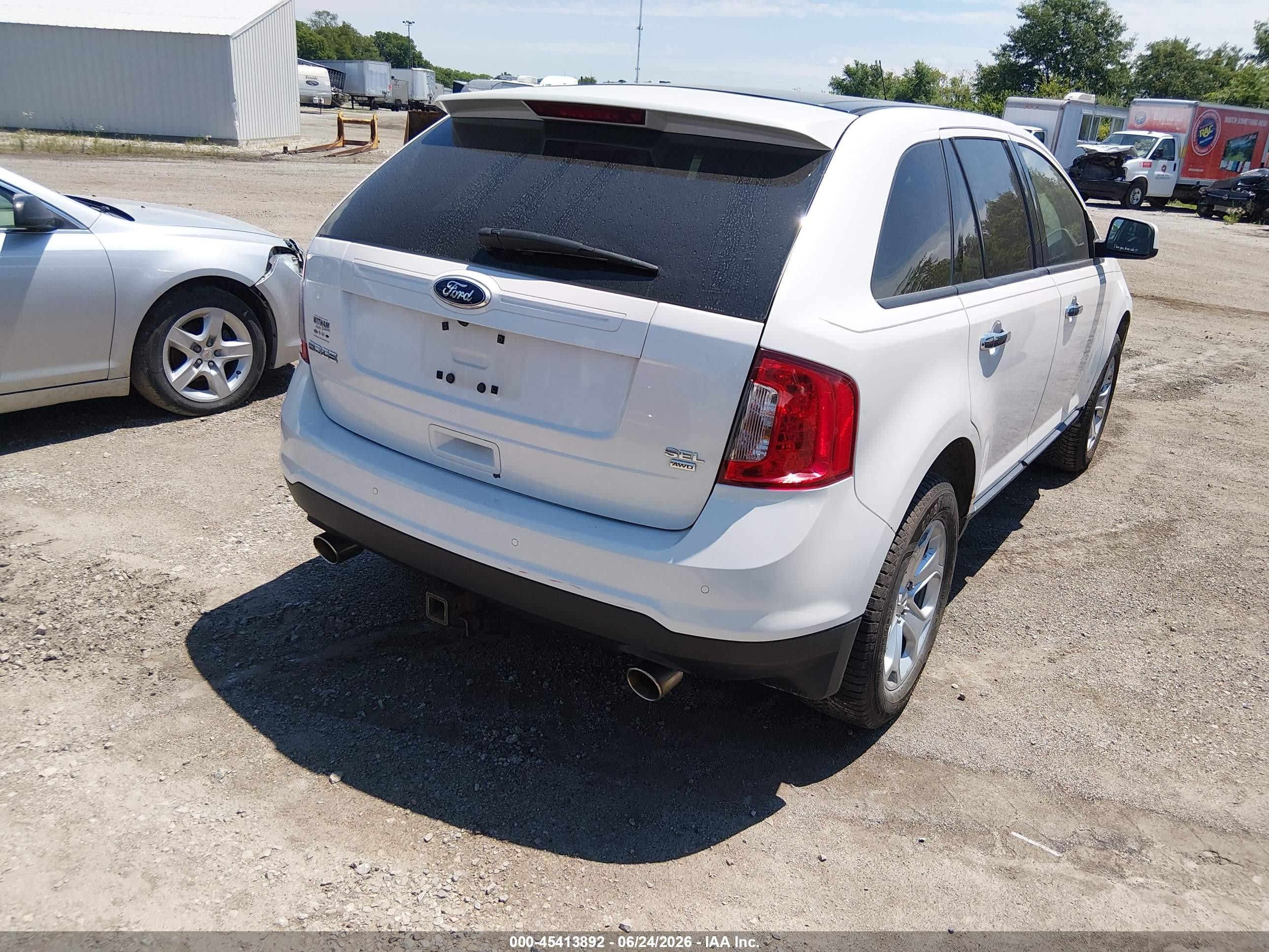 2011 Ford Edge Sel White vin: 2FMDK4JC0BBA38238