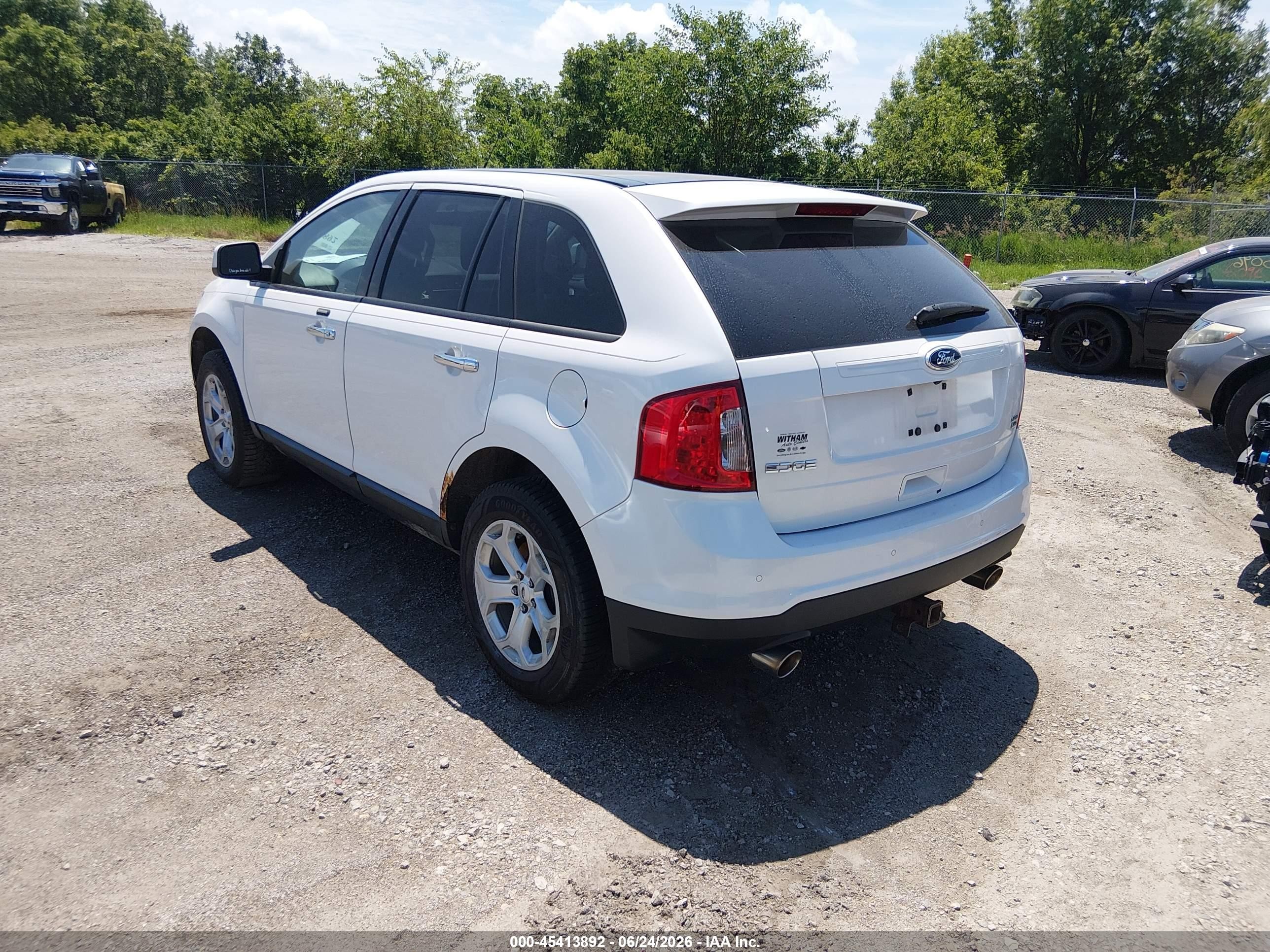 2011 Ford Edge Sel White vin: 2FMDK4JC0BBA38238