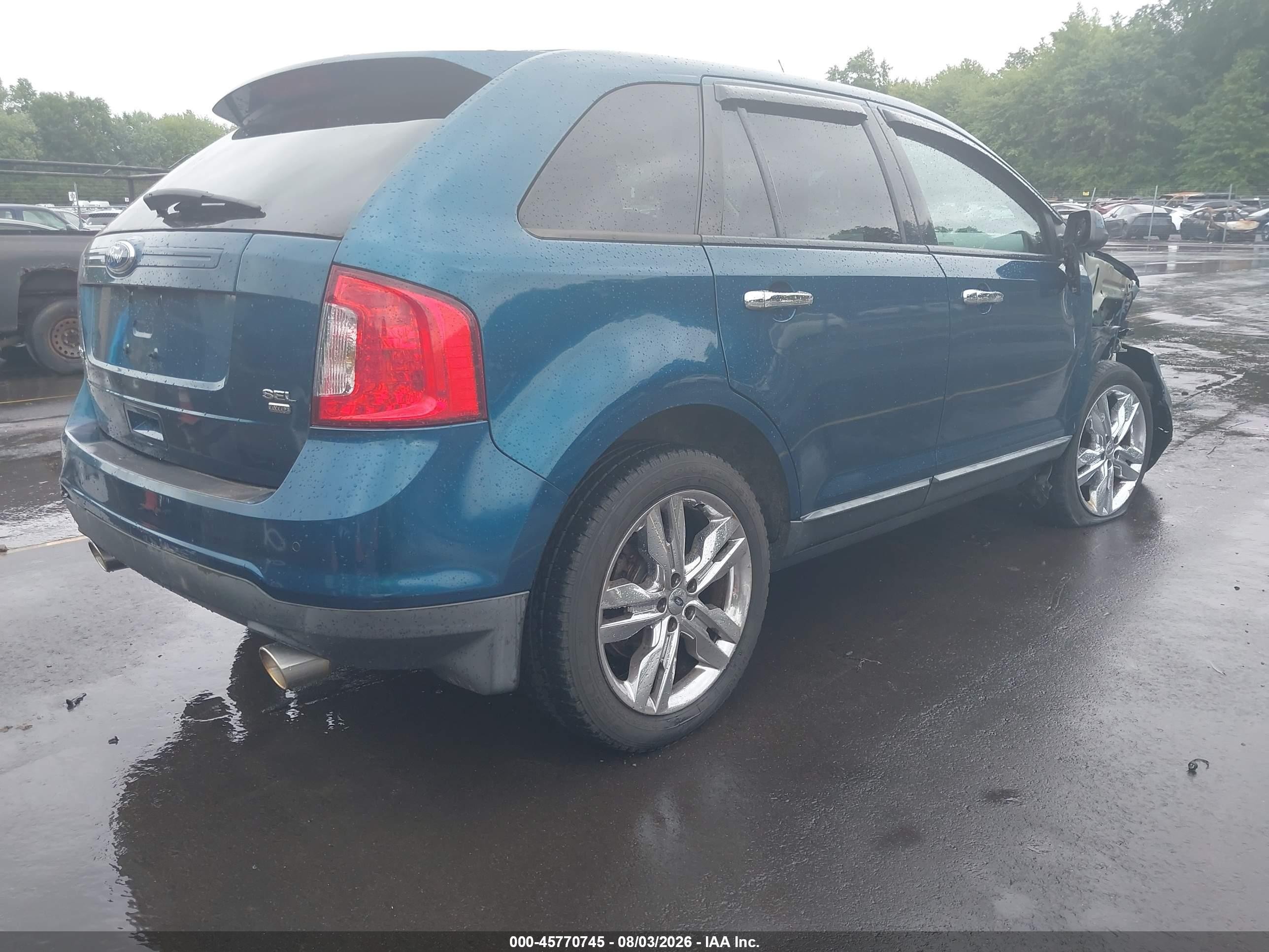 2011 Ford Edge Sel Blue vin: 2FMDK4JC0BBB42552