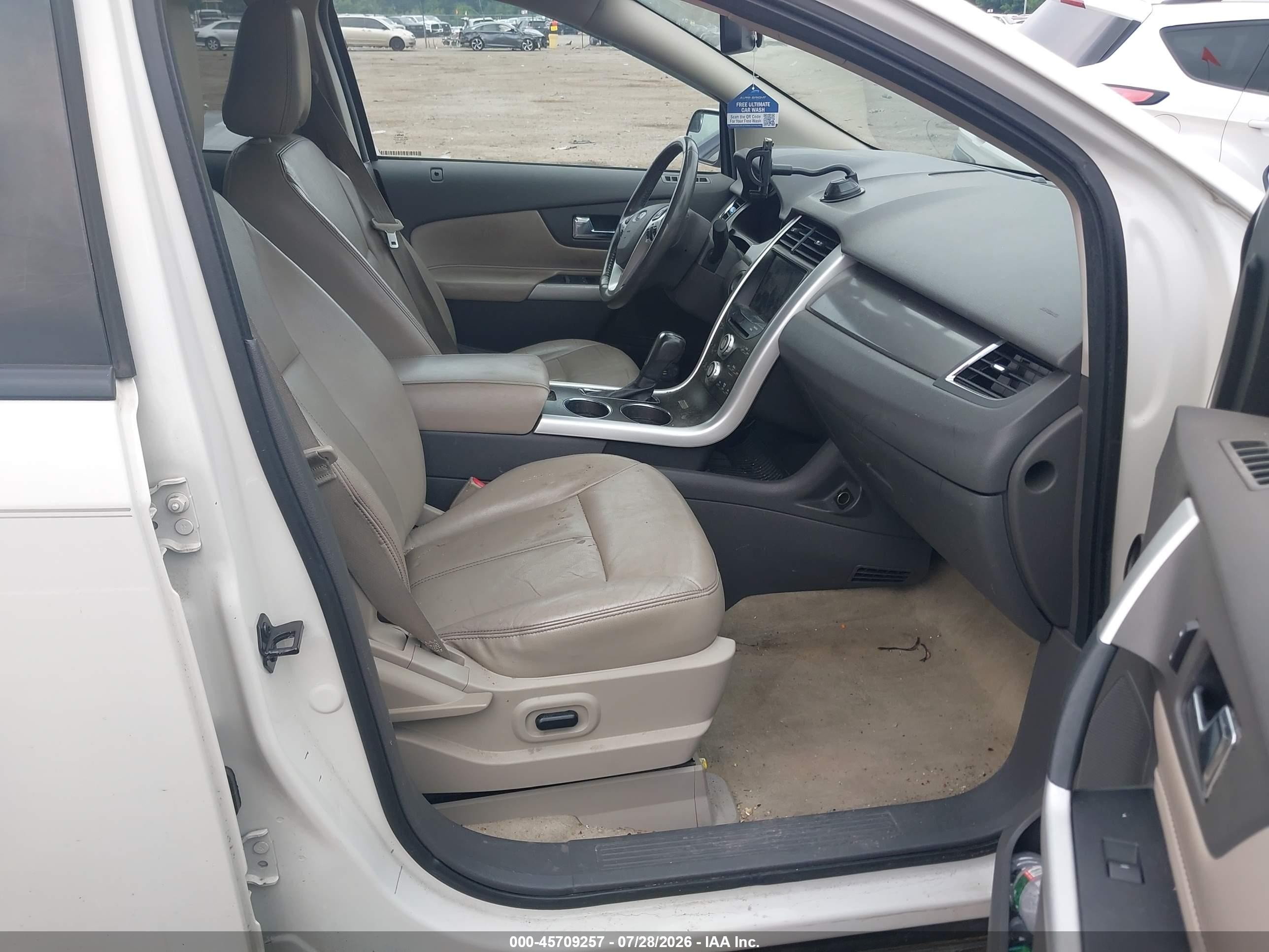 2012 Ford Edge Sel White vin: 2FMDK4JC0CBA00896